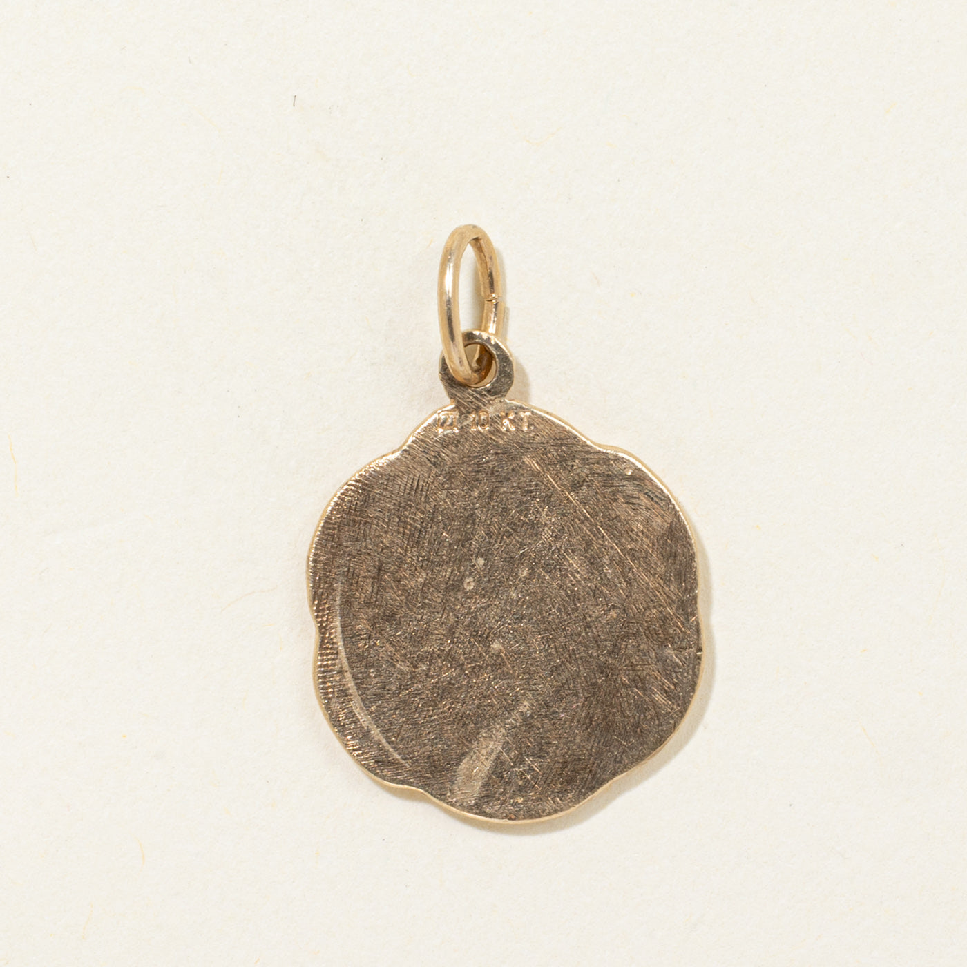 10k Maple Leaf Cross Hatch Pendant