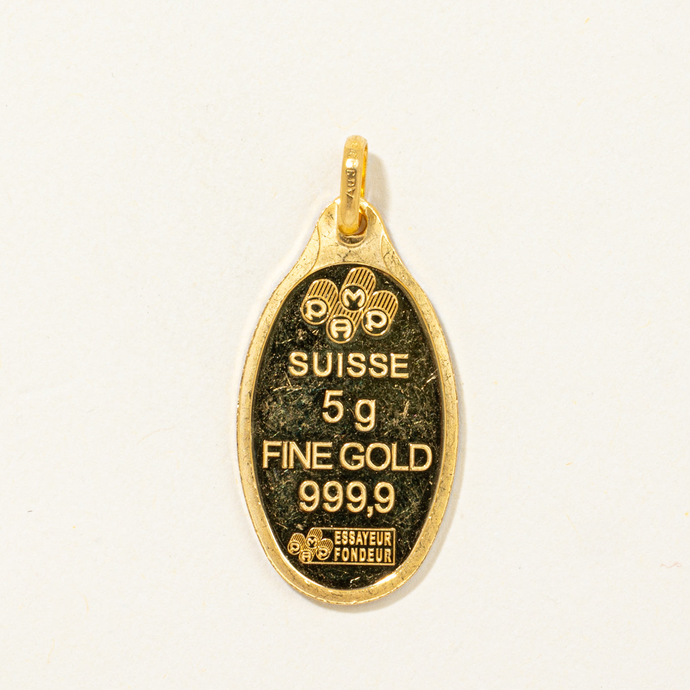 24k Suisse 5g Bar Pendant