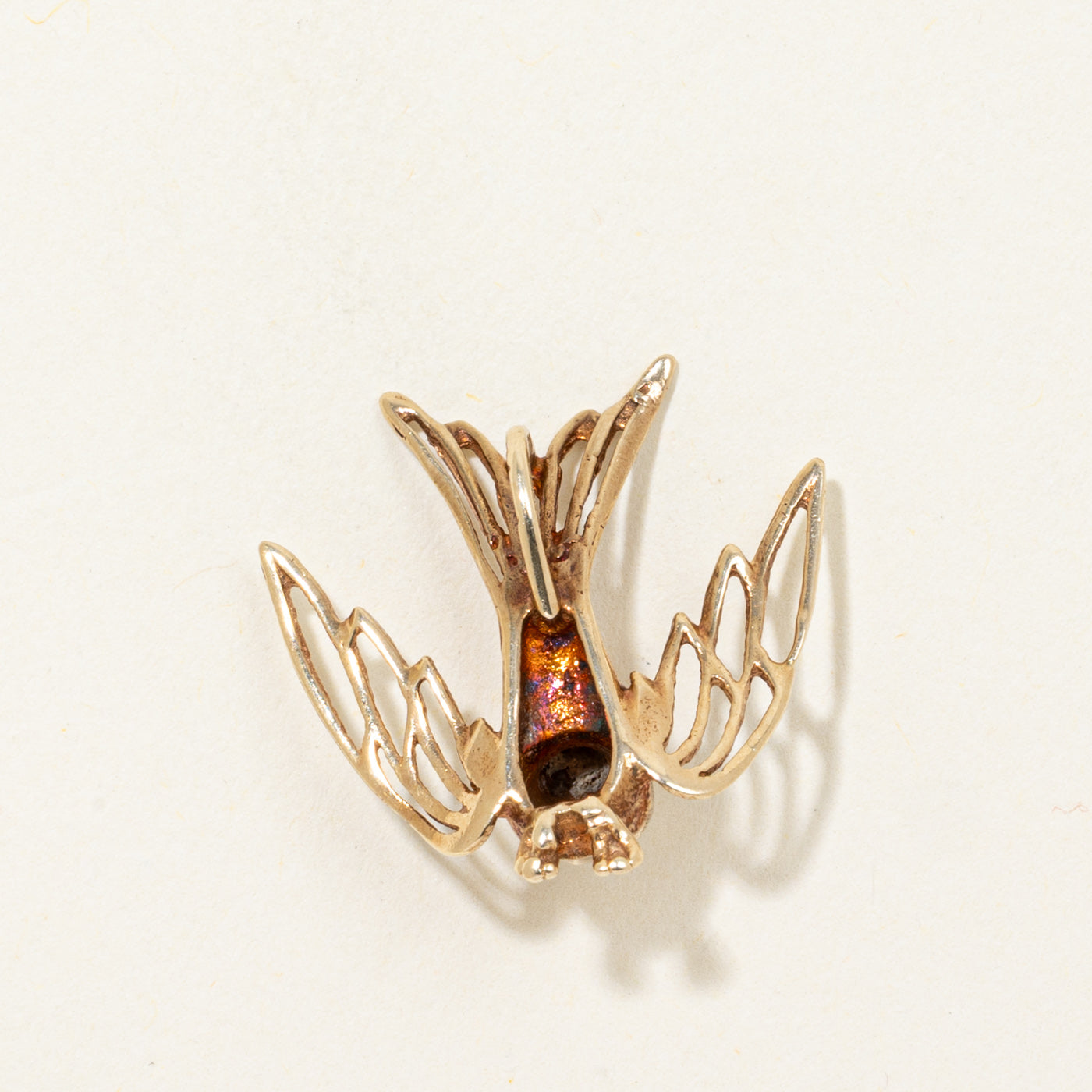 9k Openwork Bird Pendant