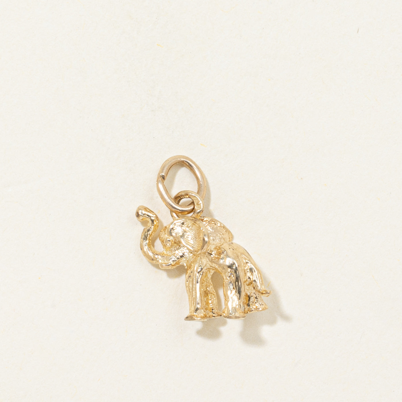 10k Textured Elephant Charm