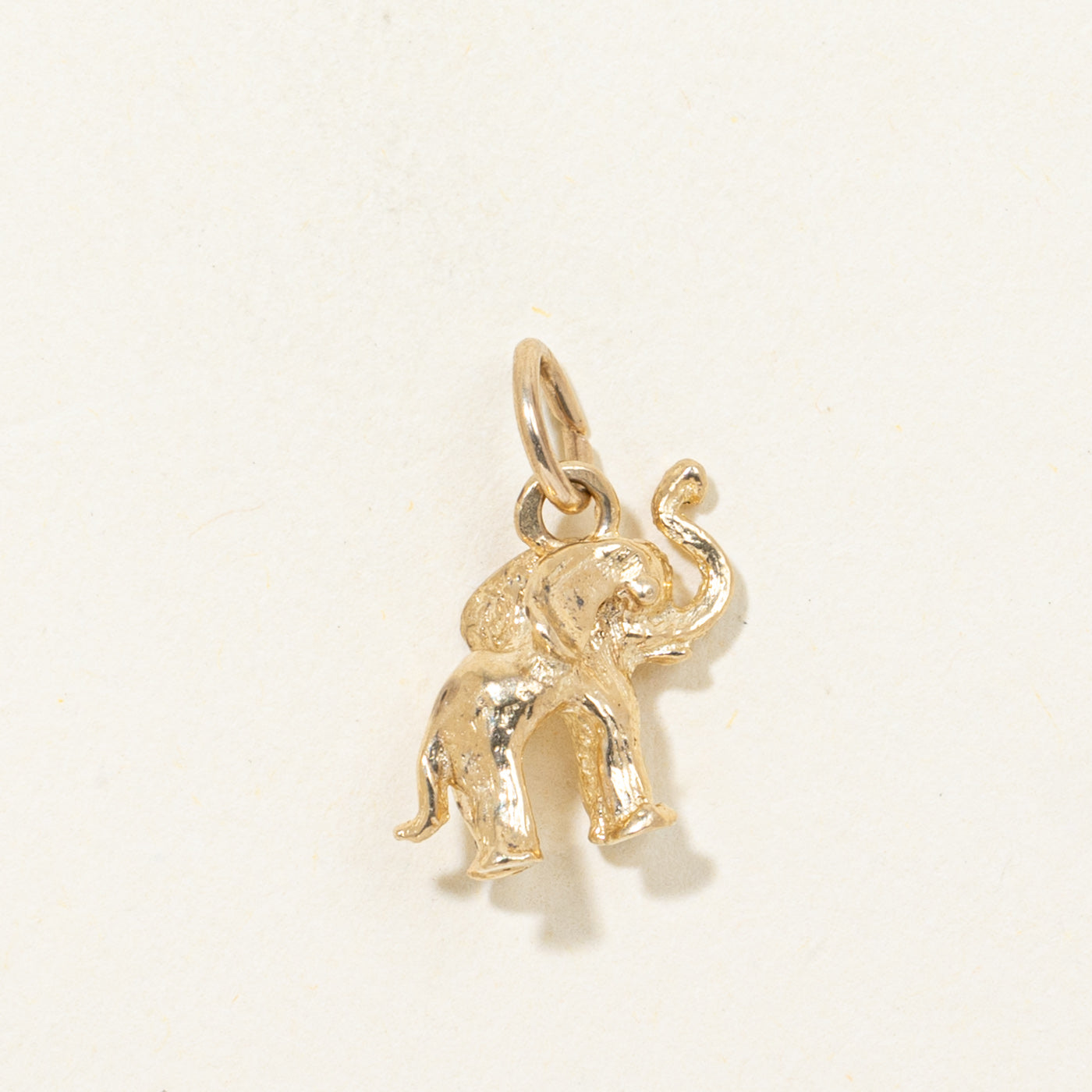 10k Textured Elephant Charm