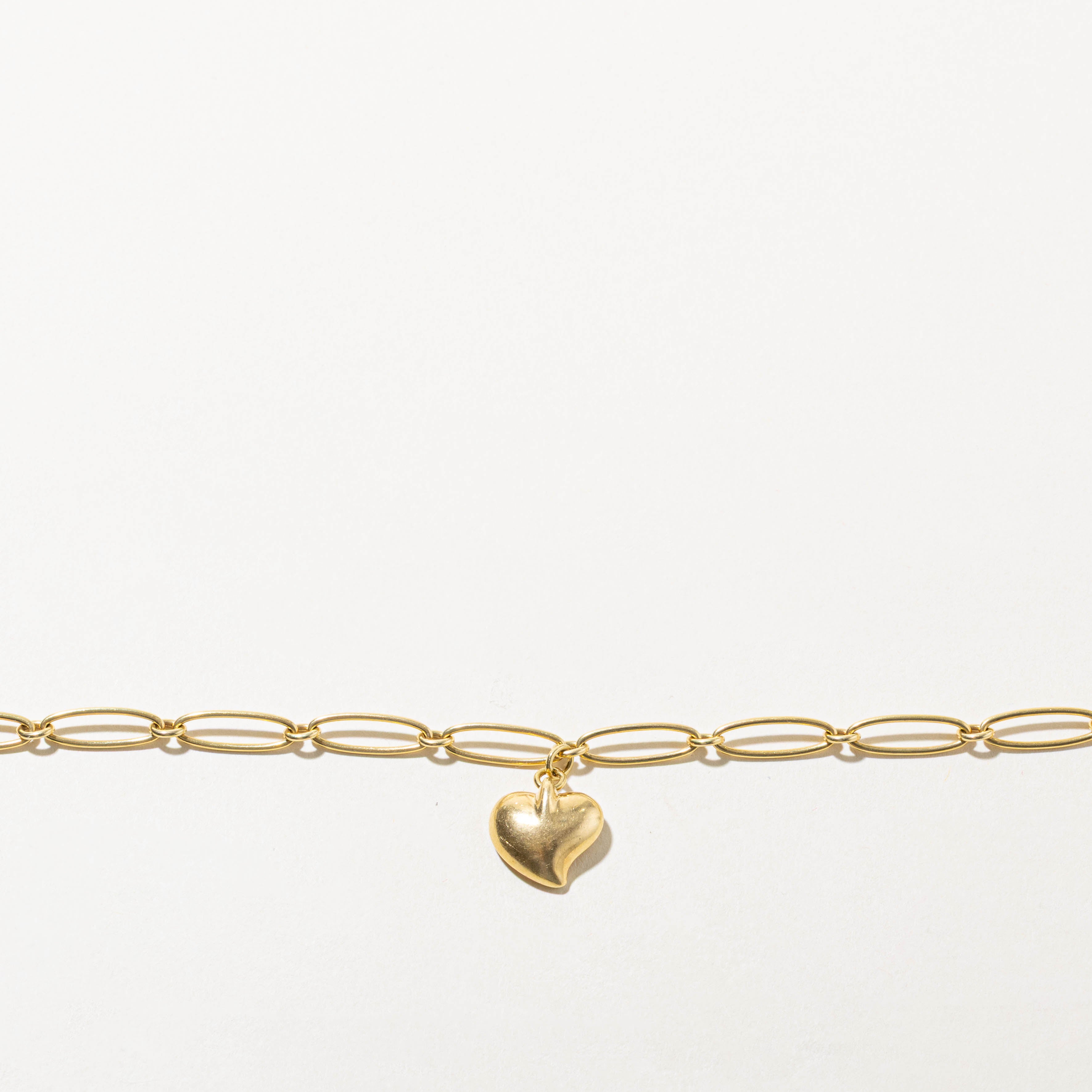 ‘Tiffany & Co’ Elsa Peretti Curved Heart Charm Bracelet
