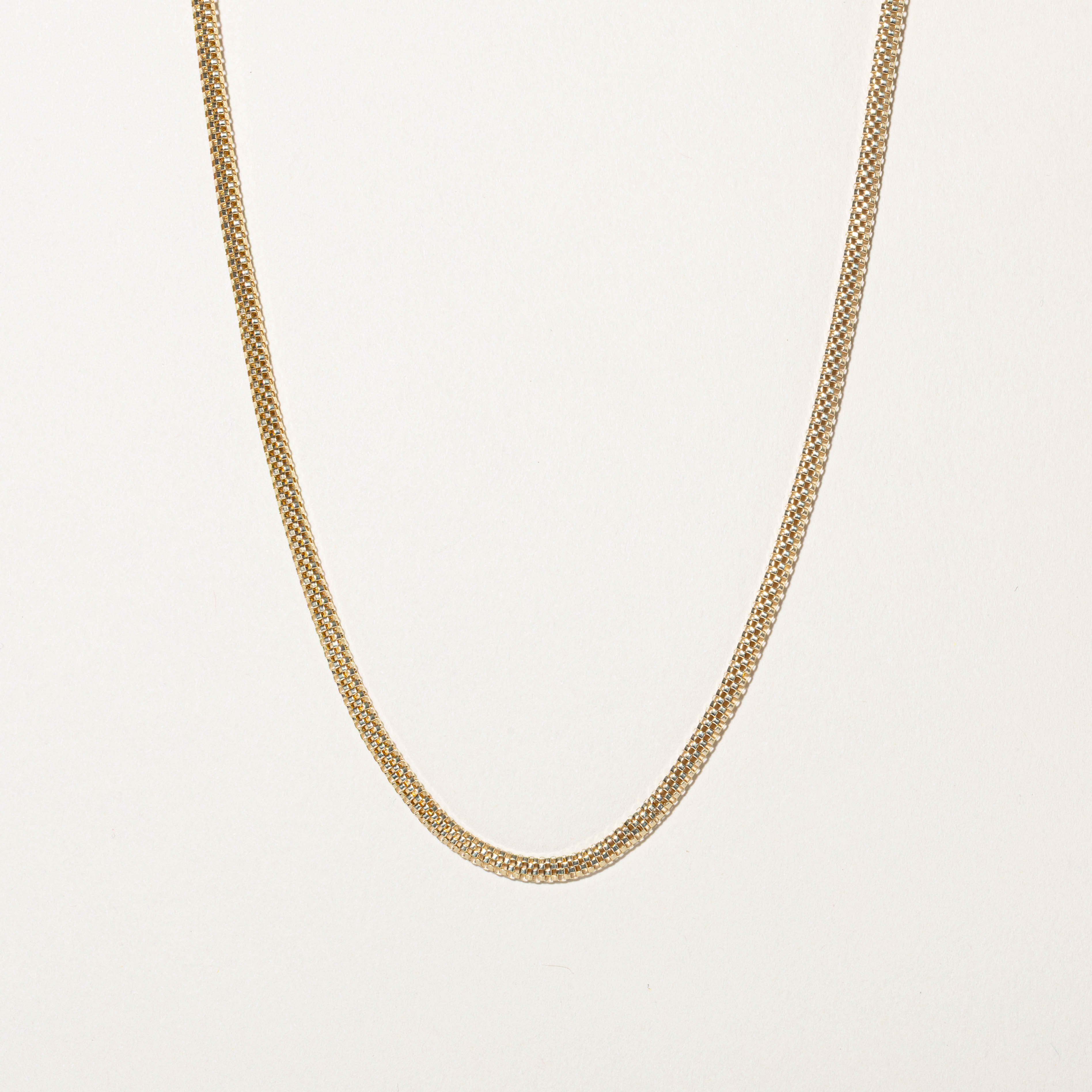 14k Plain Chain Necklace | 19.5"