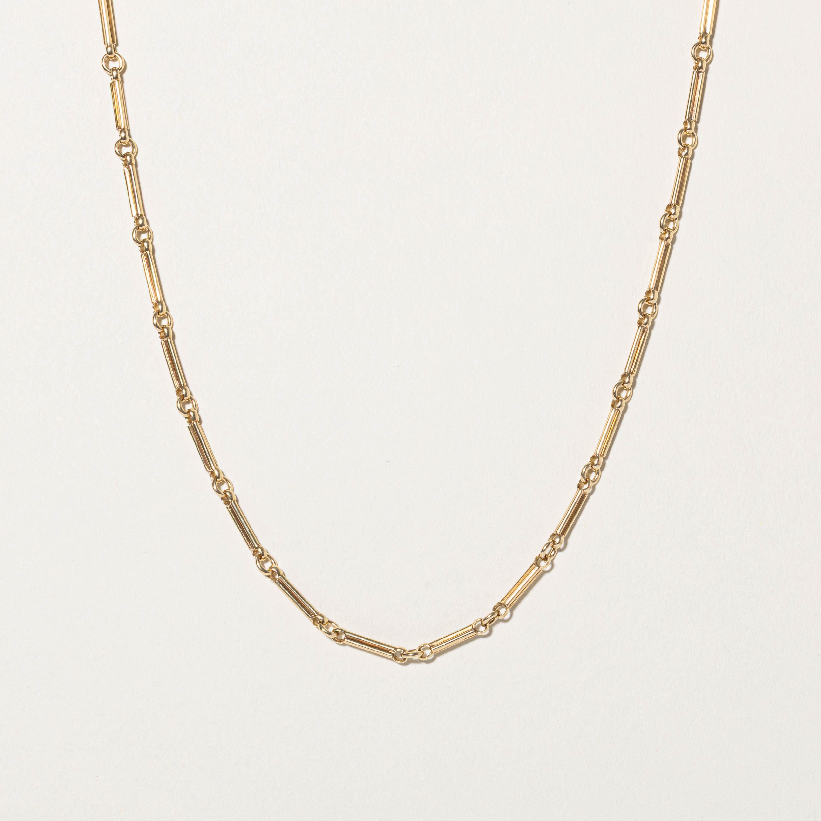 14k Trombone Link Chain | 16.5"