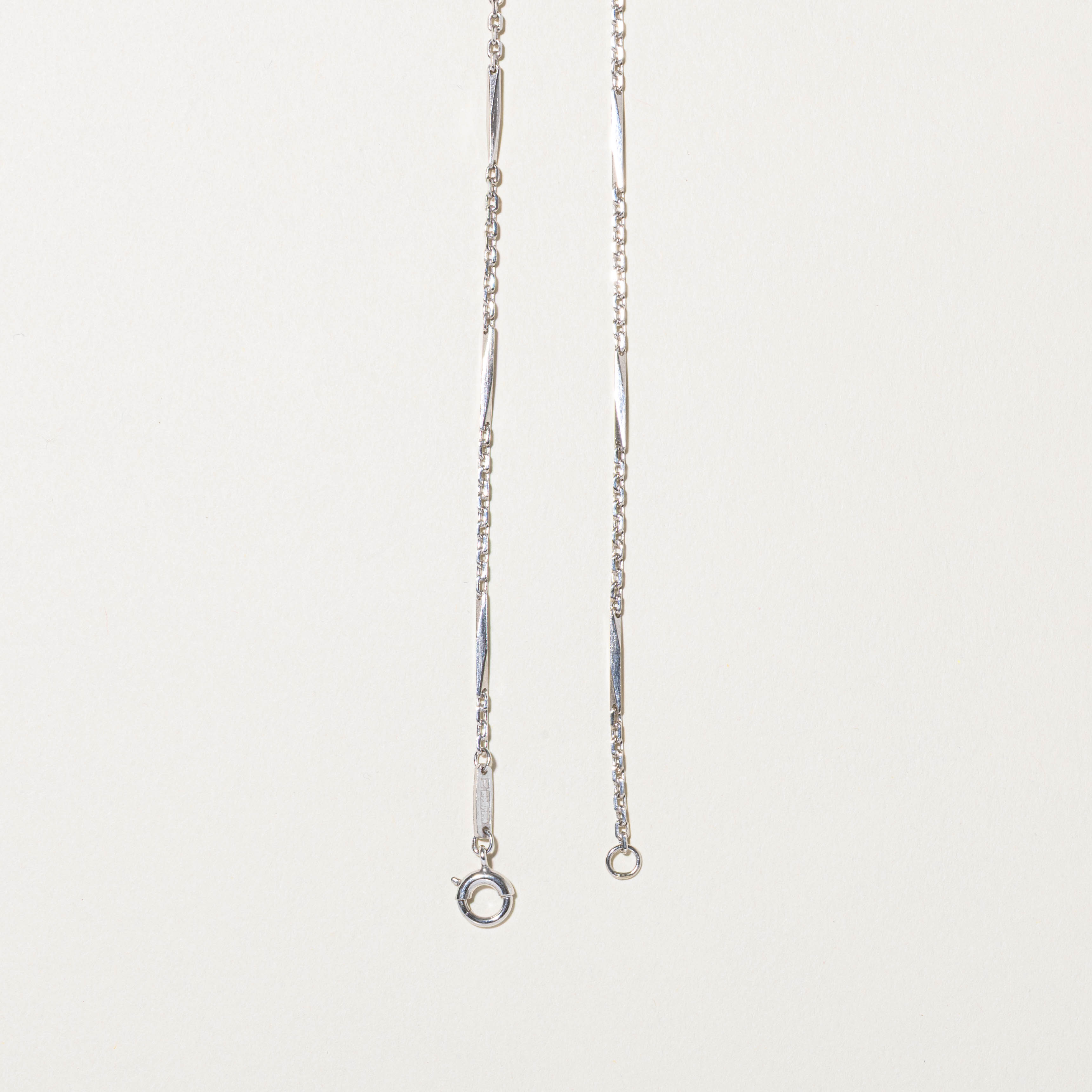 900 Platinum Bar Link Chain | 26"