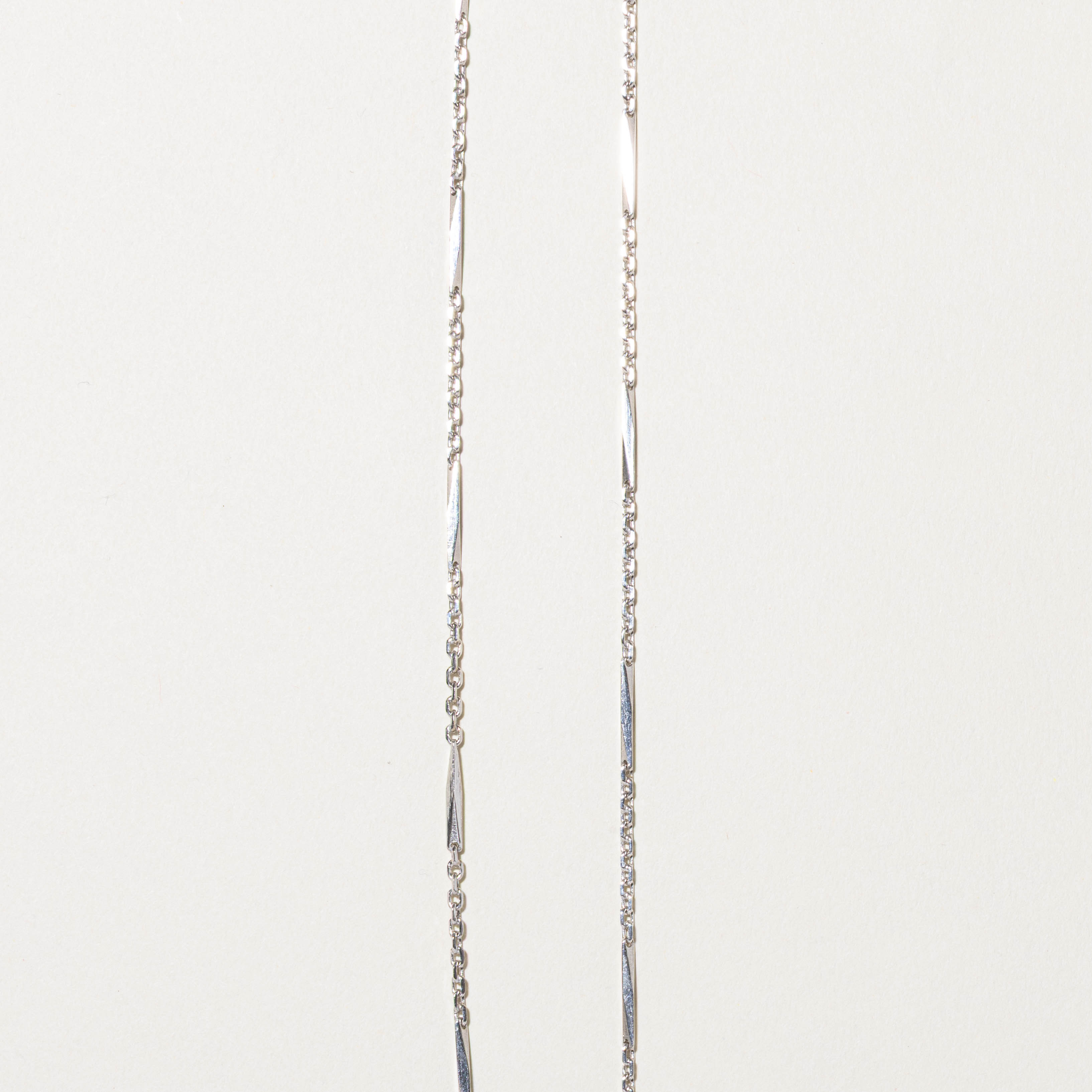 900 Platinum Bar Link Chain | 26"
