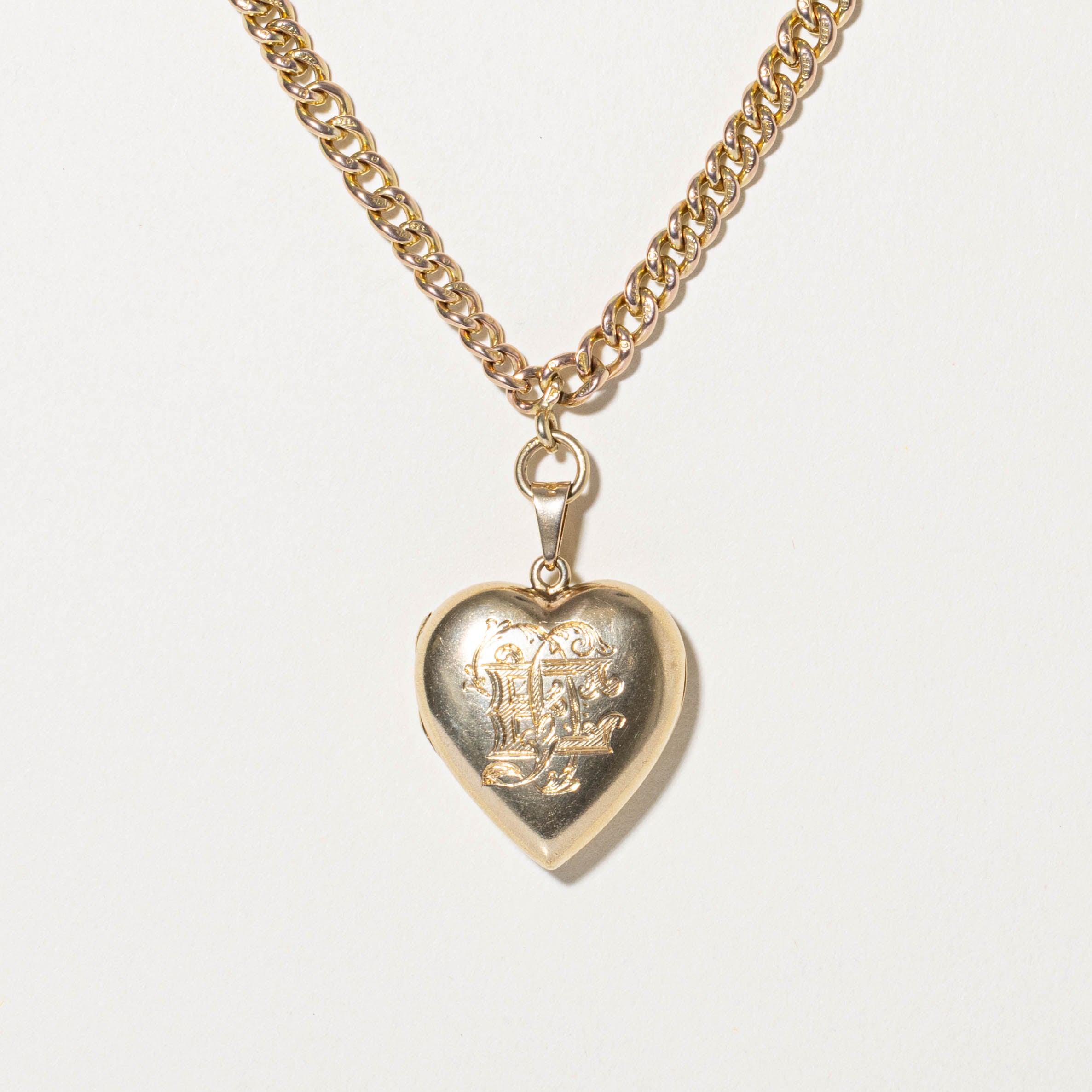 9k Heart Locket Necklace | 18"
