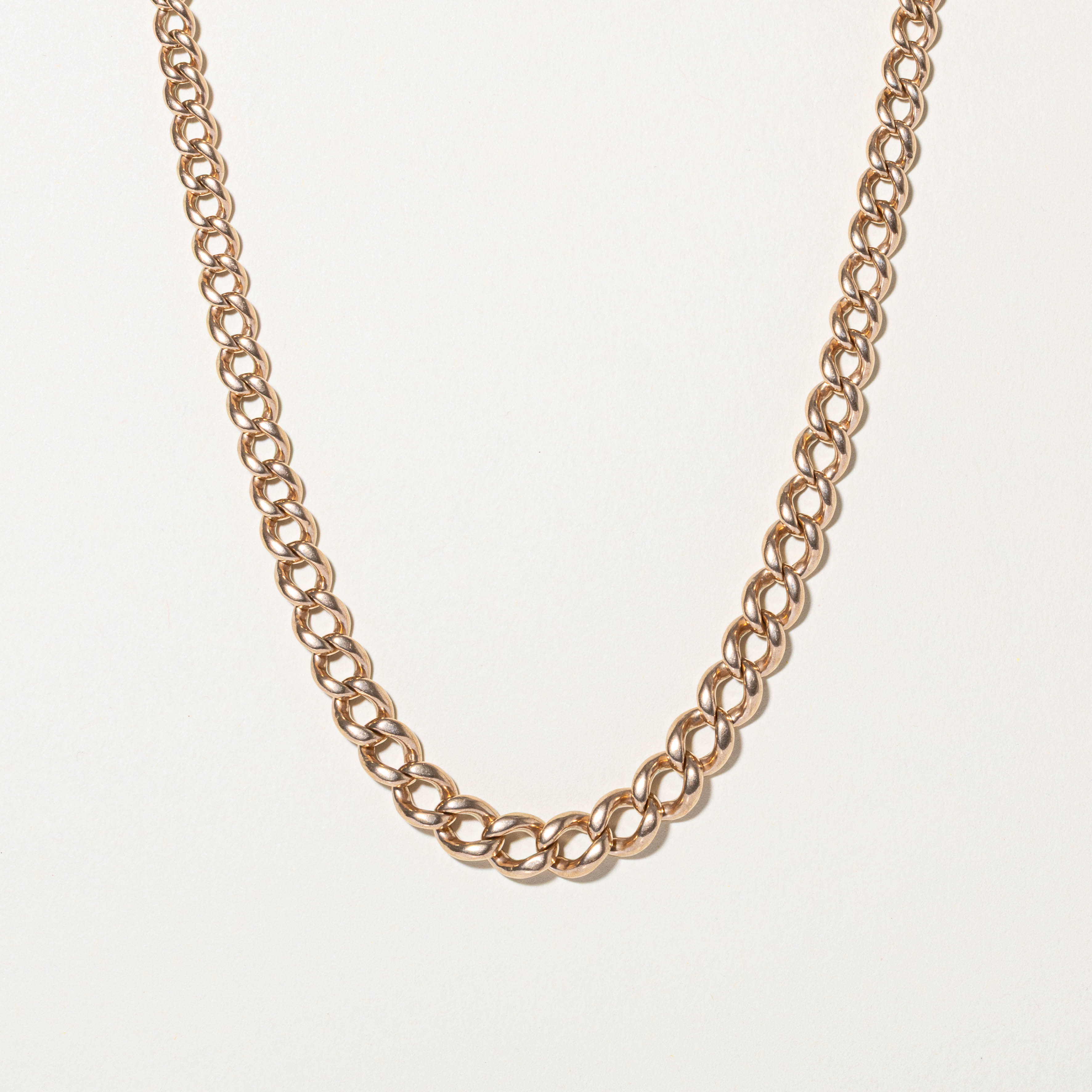 10k Curb Link Graduated Chain | 15"