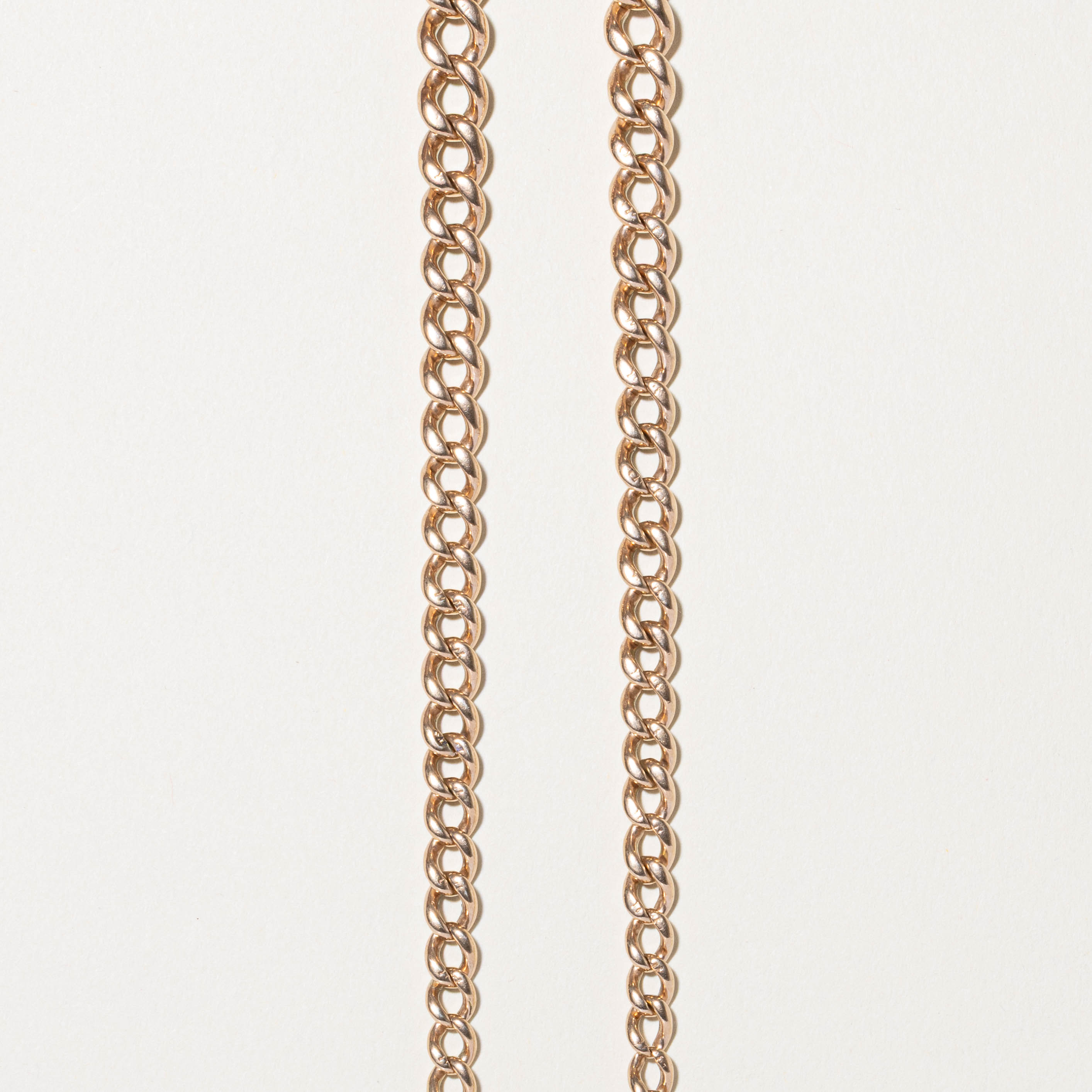 10k Curb Link Graduated Chain | 15"
