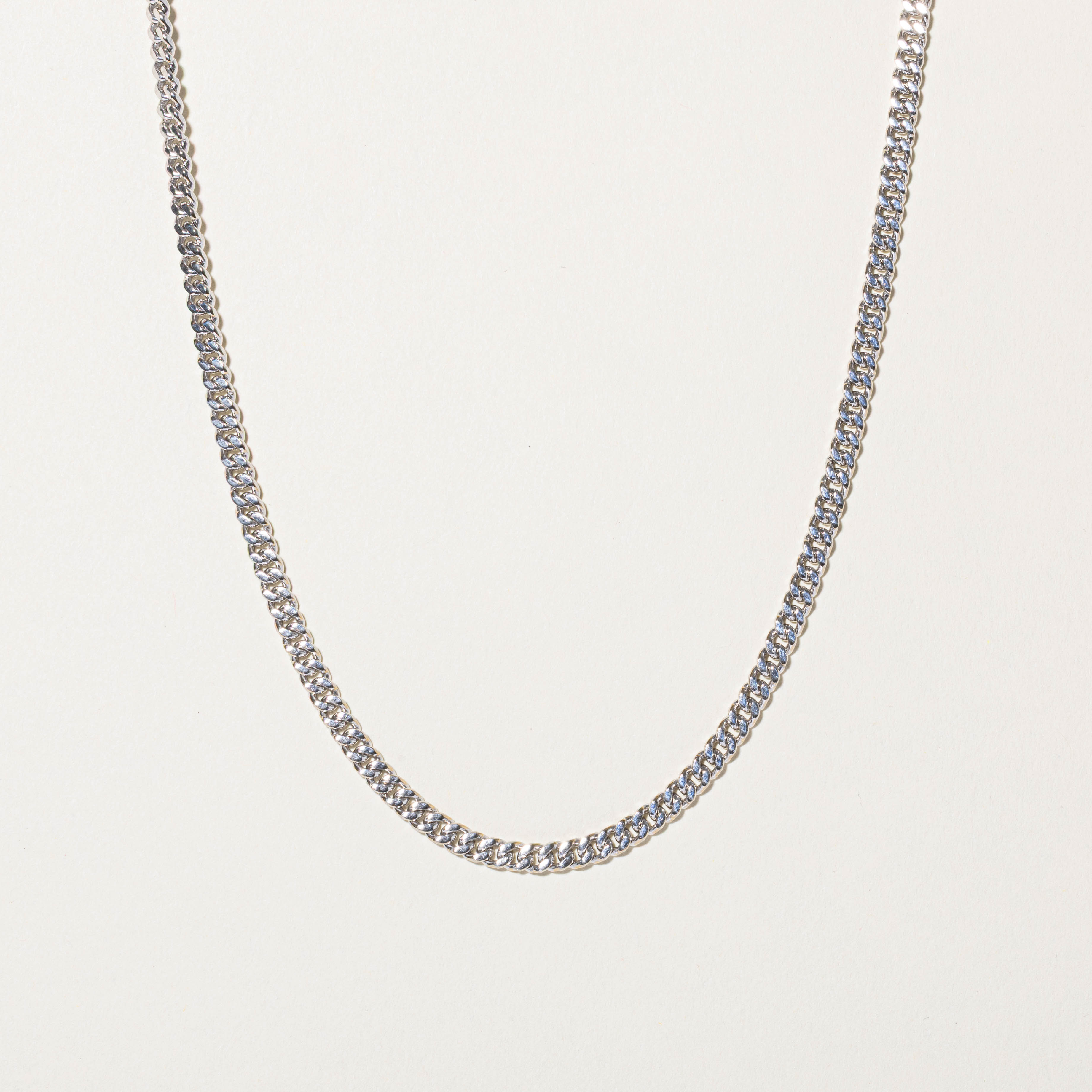 950 Platinum Curb Link Chain | 17"