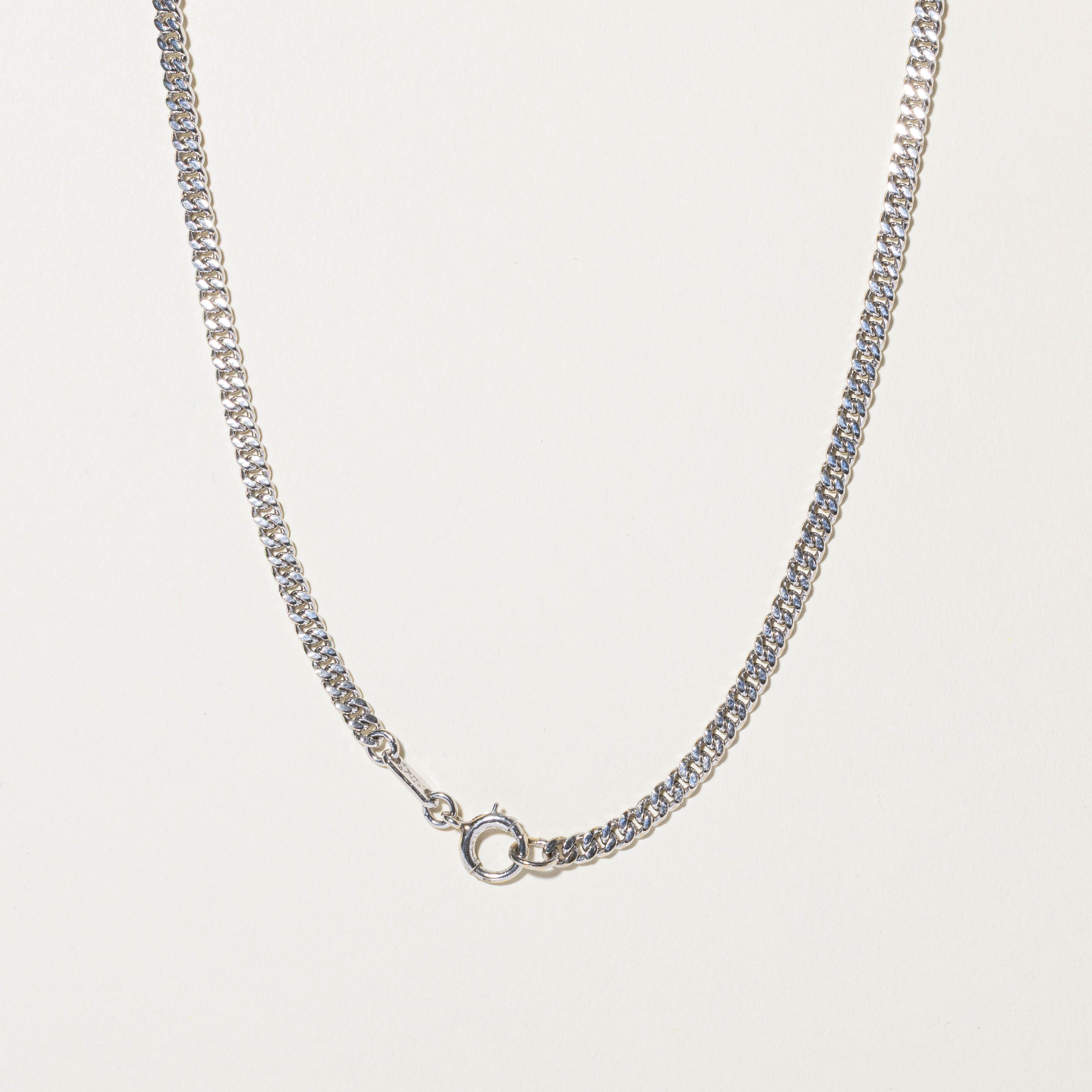 950 Platinum Curb Link Chain | 17"