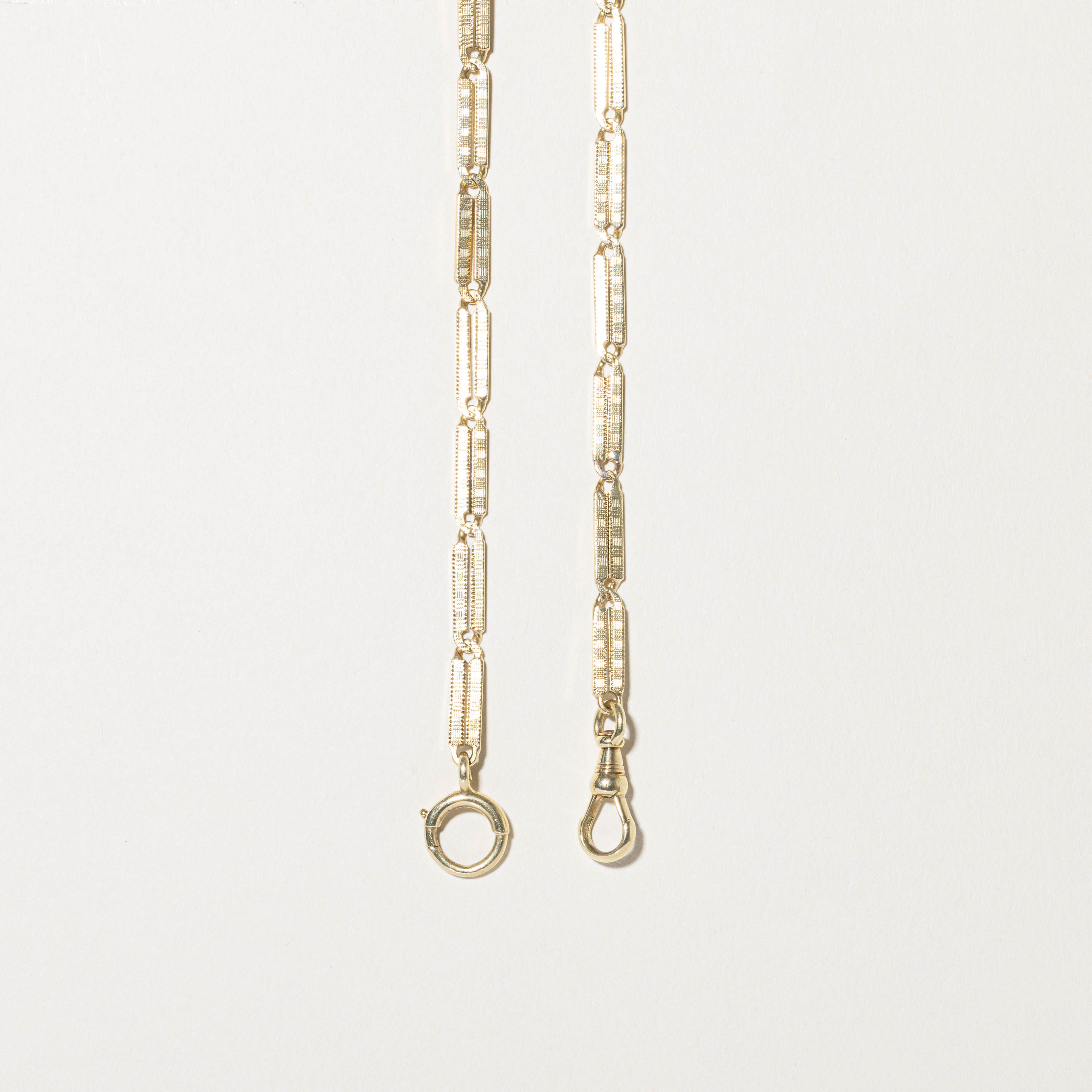 14k Textured Thick Paperclip Necklace | 14.5"