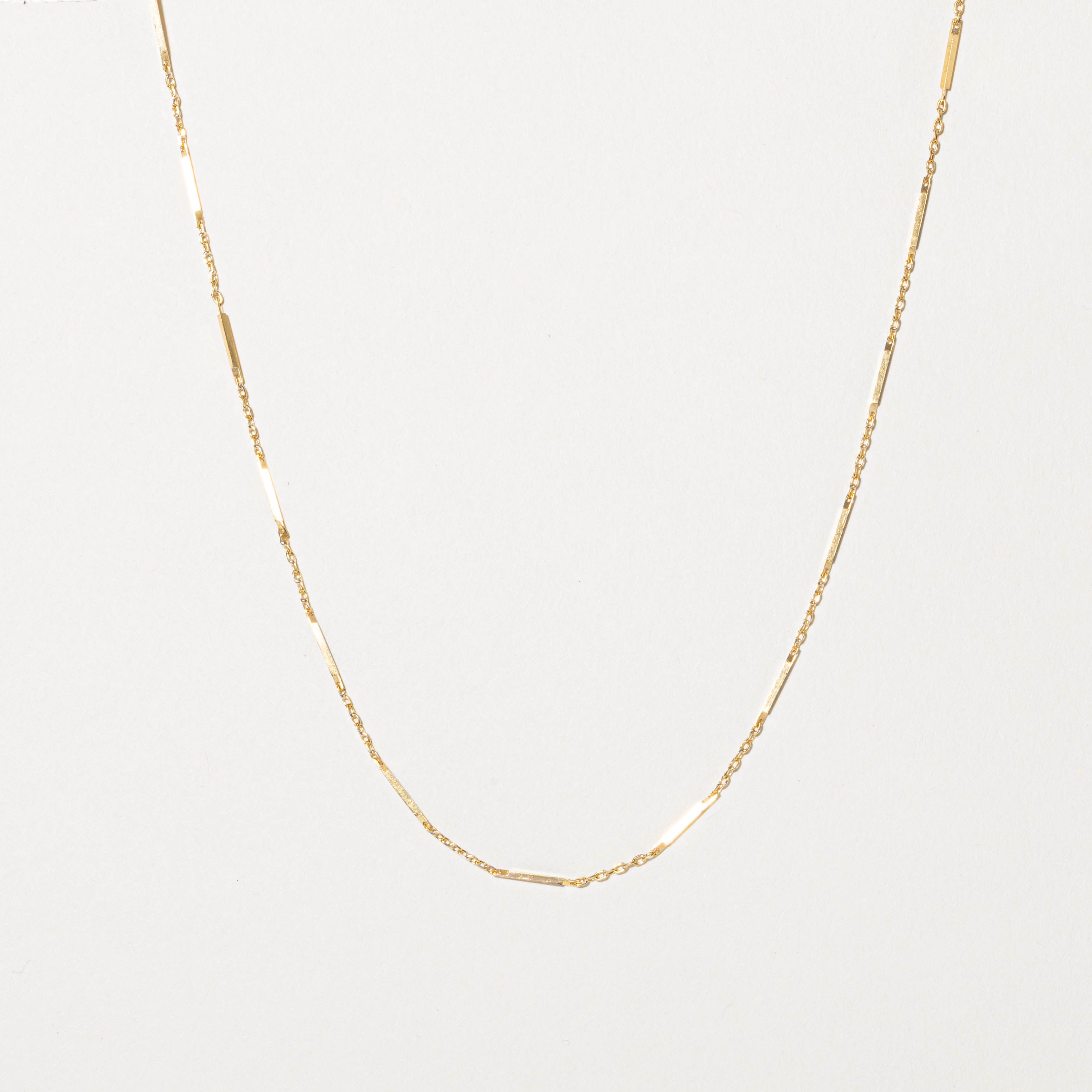 18k Bar Link Chain | 15"