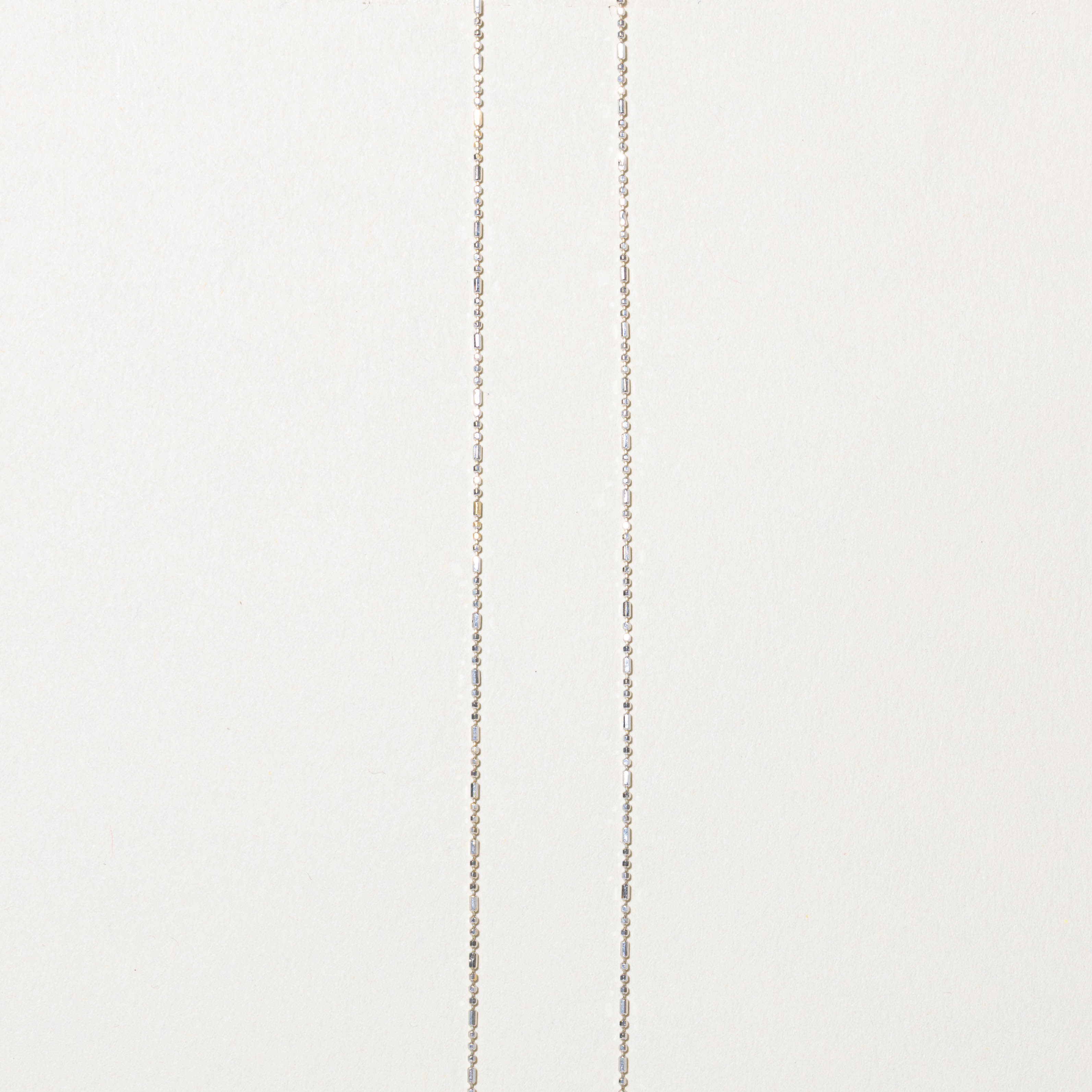18k Bezel Set Diamond Drop Pendant Necklace | 0.01ctw | 16"