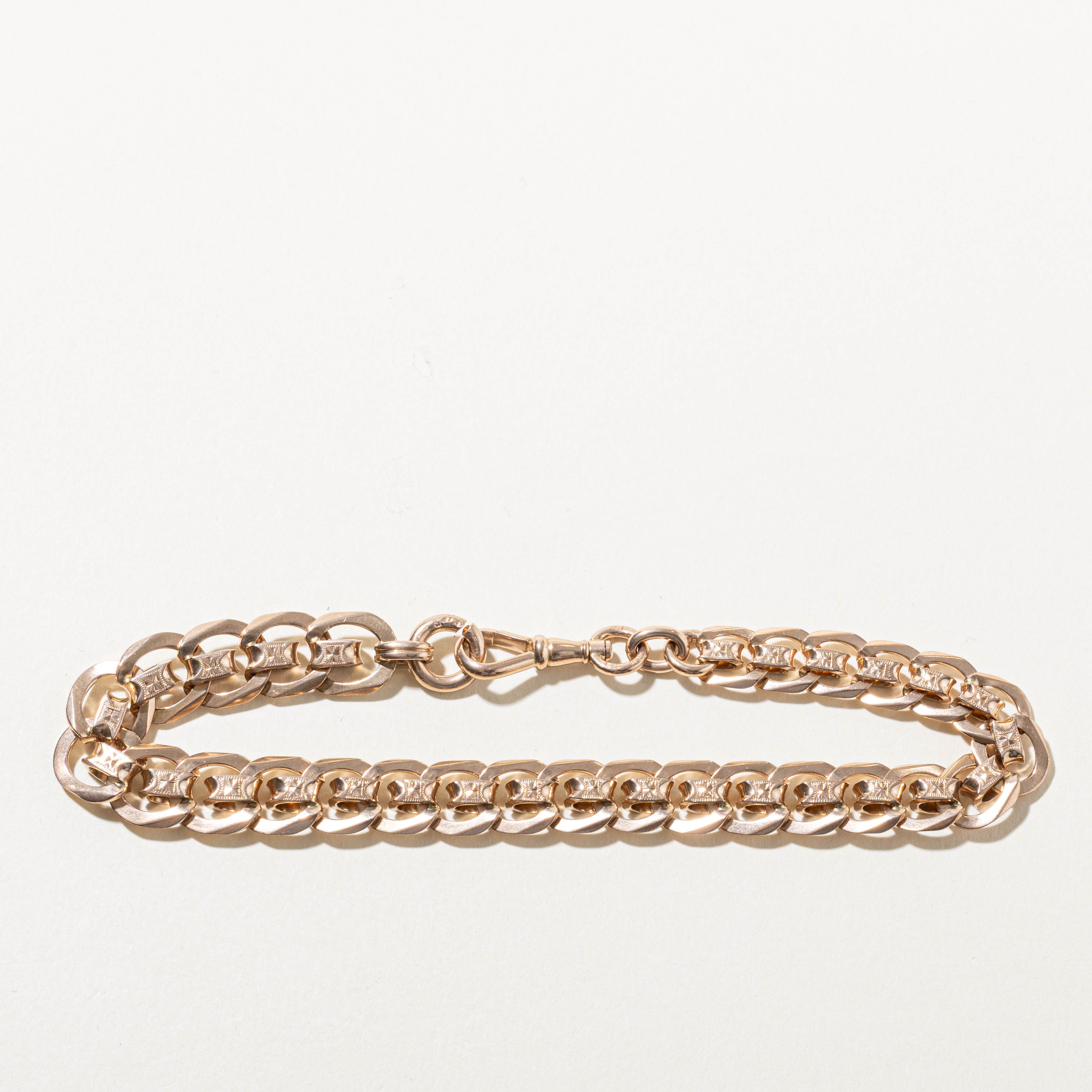 14k Rose Gold Large Bismark Link Chain | 9.5"
