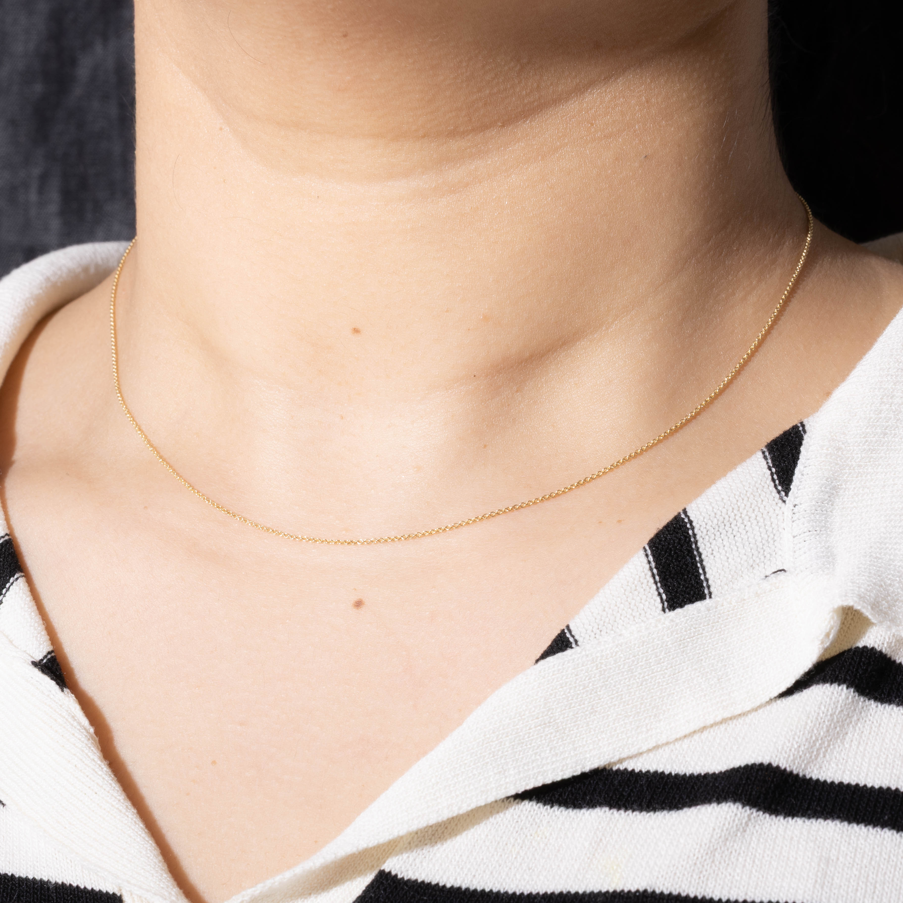 ‘Pyrrha’ 18k Cable Link Chain | 16"