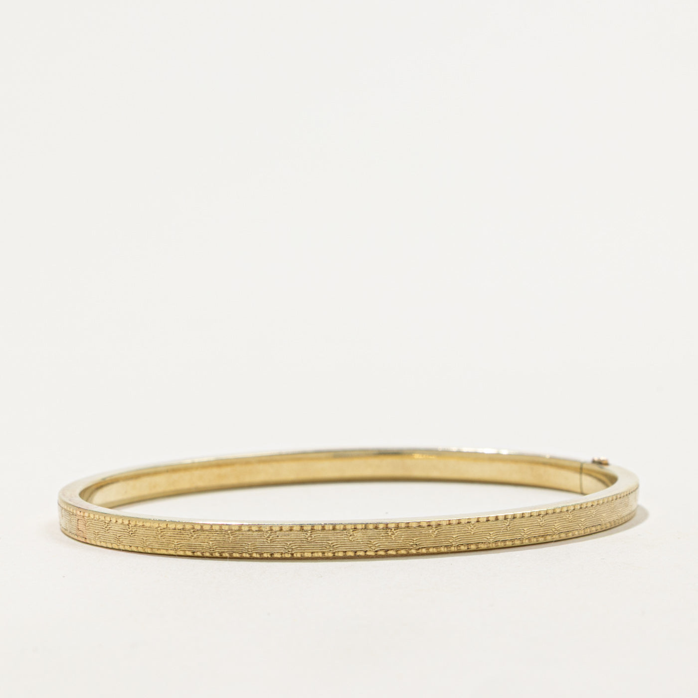 14k Textured Bangle| 3.35mm | 6"