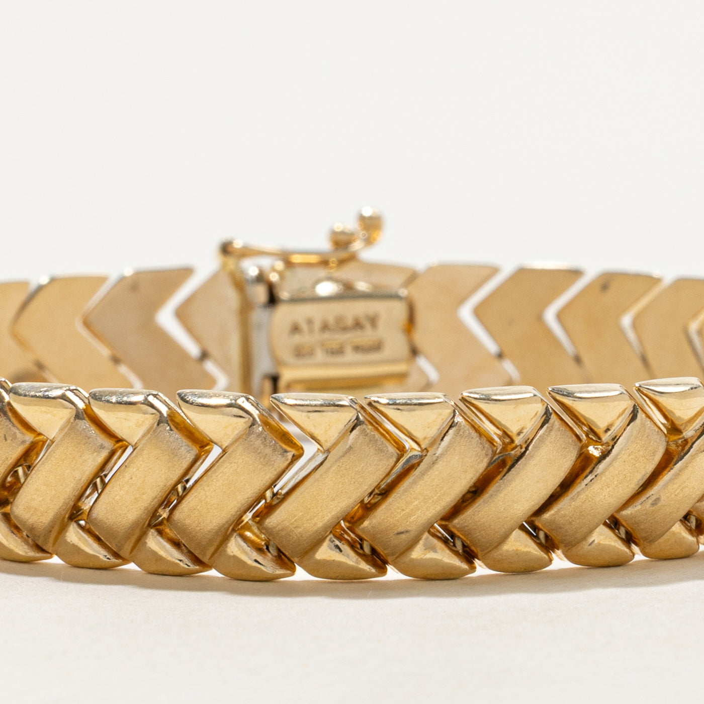14k Geometric Link Chain Bracelet | 10.90mm | 7.5"
