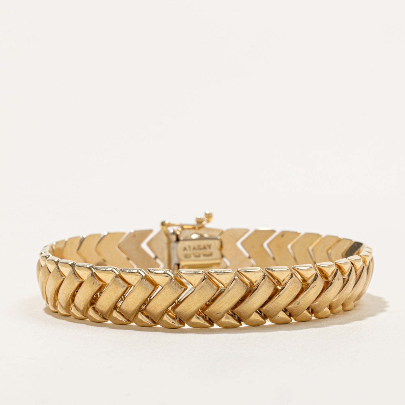 14k Geometric Link Chain Bracelet | 10.90mm | 7.5"
