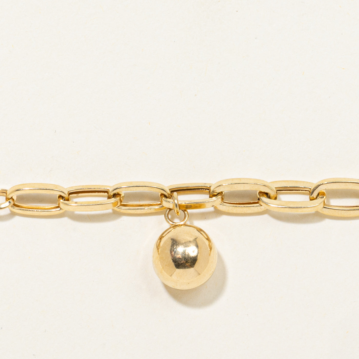 18k Ball Charm Bracelet | 7.5"