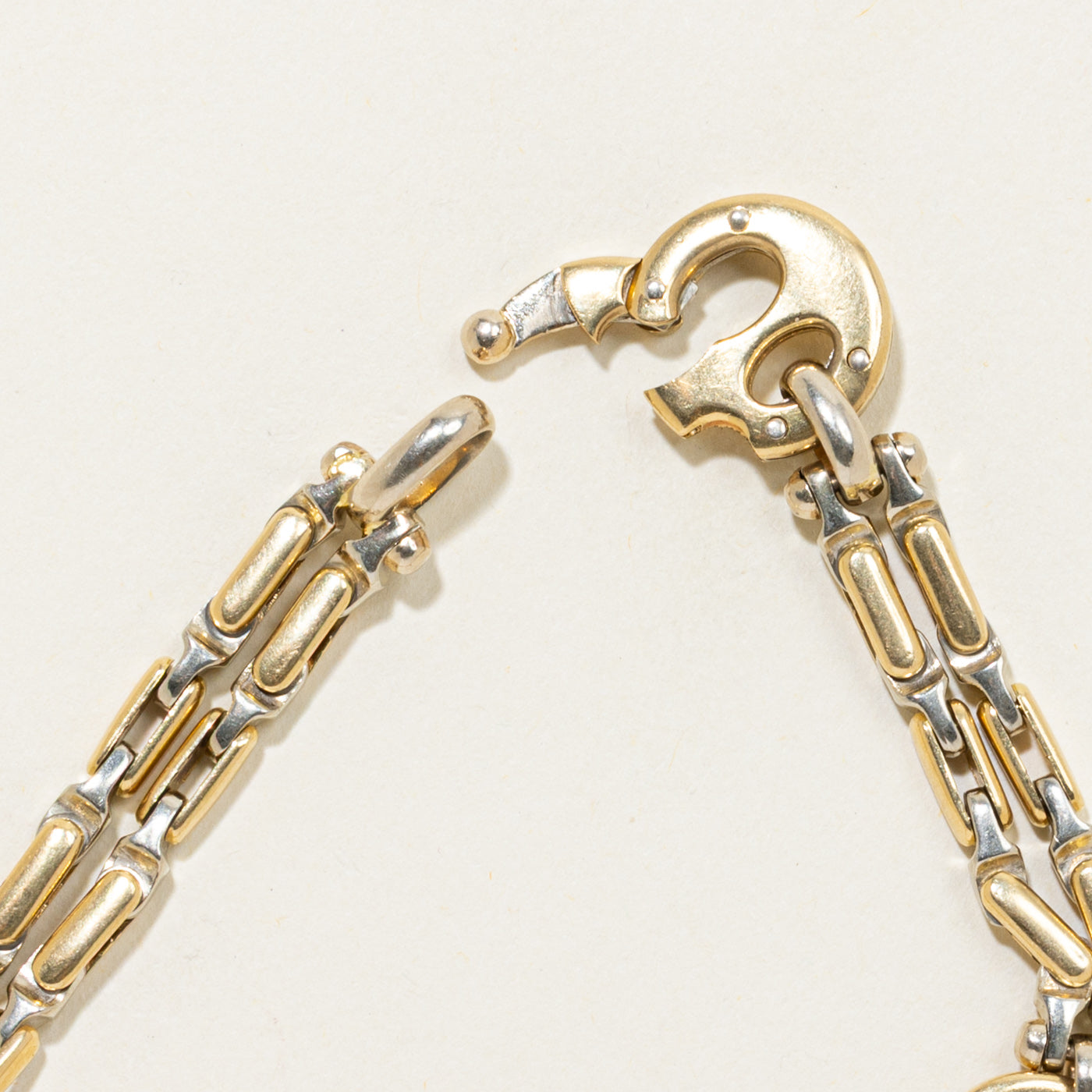 'Baraka' Italian 18k Two-Tone Link Bracelet | 7.25"