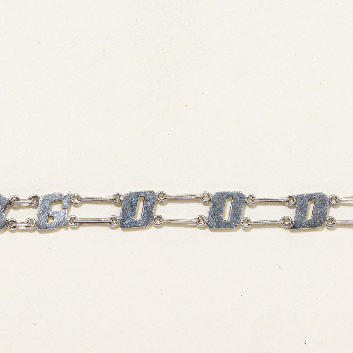 Platinum "Good Luck" Bracelet | 6.5"