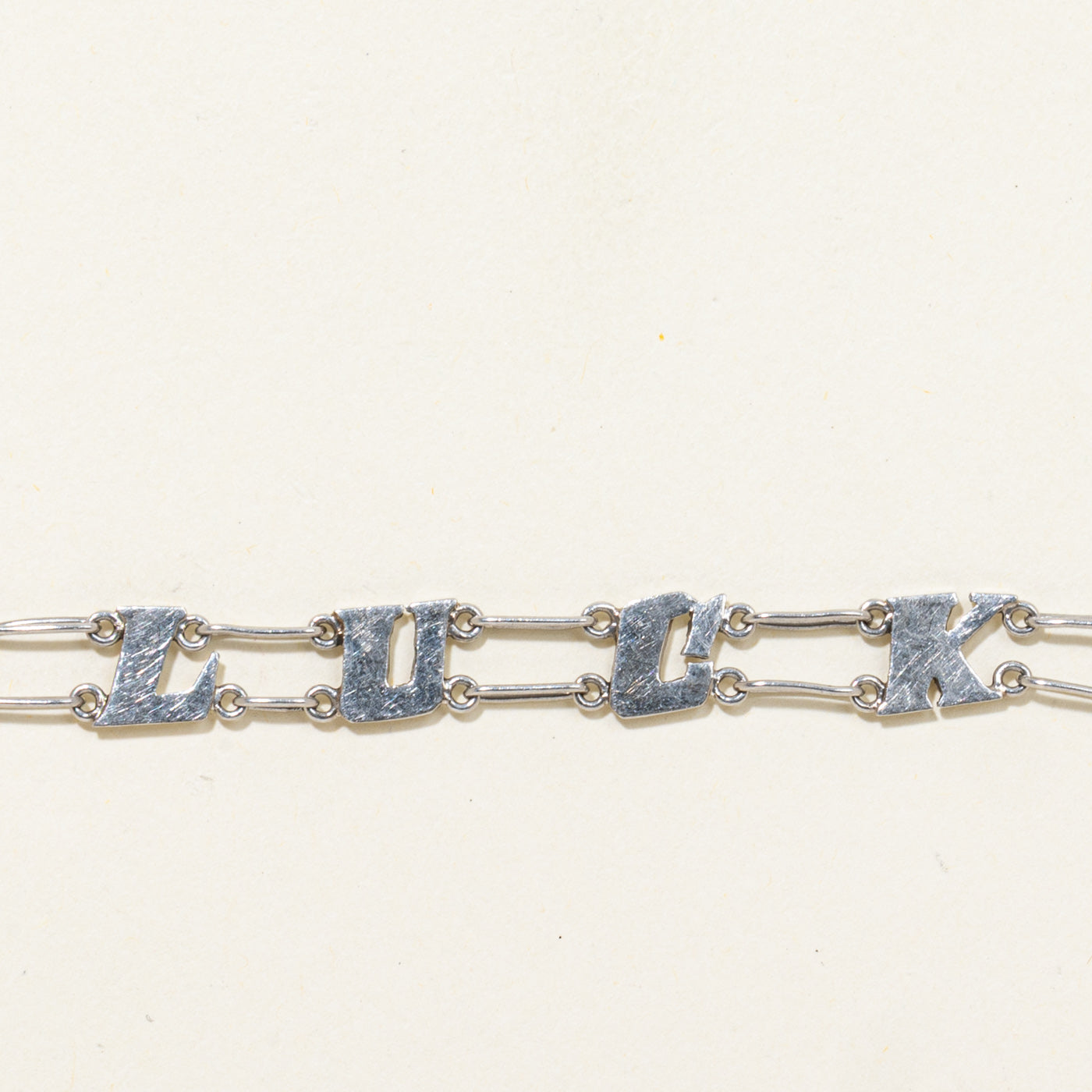 Platinum "Good Luck" Bracelet | 6.5"