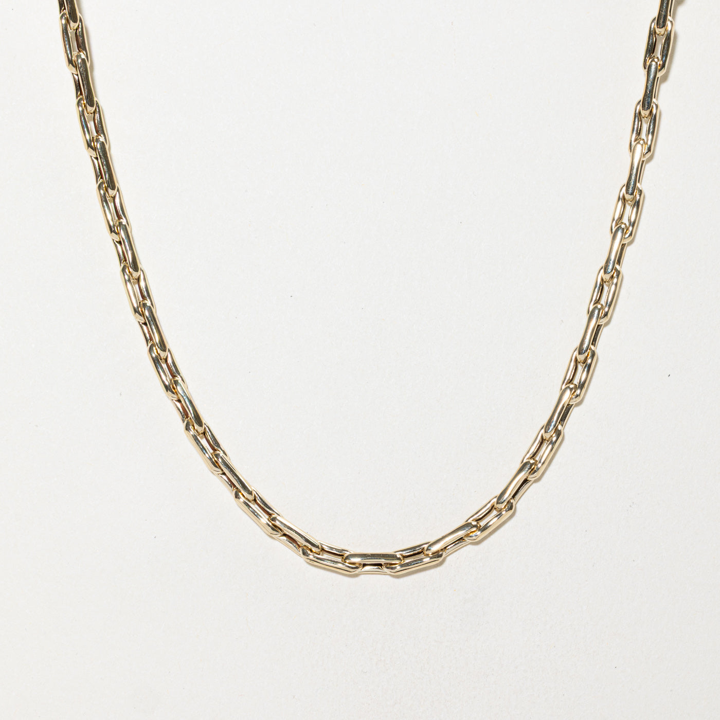 Italian 14k Modified Paperclip Chain | 3.70mm | 20"