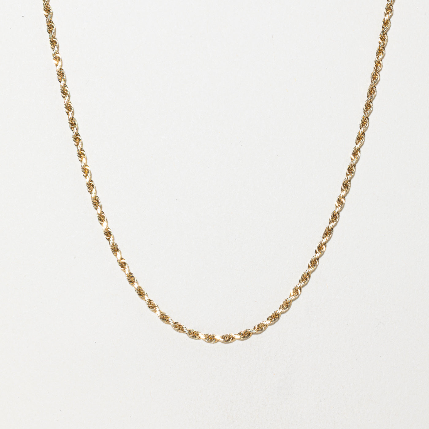 10k Rope Chain | 2.25mm | 20"