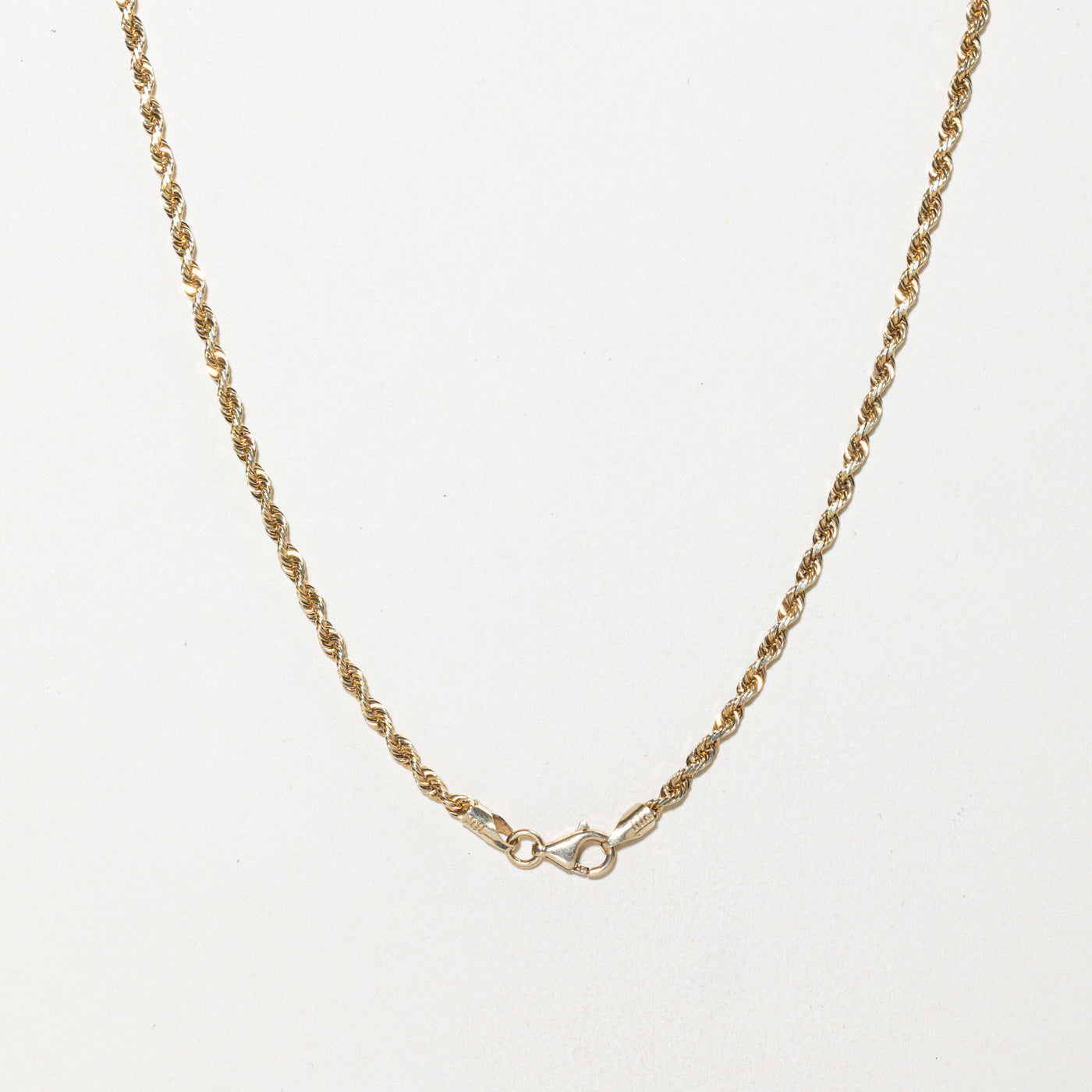 10k Rope Chain | 2.25mm | 20"
