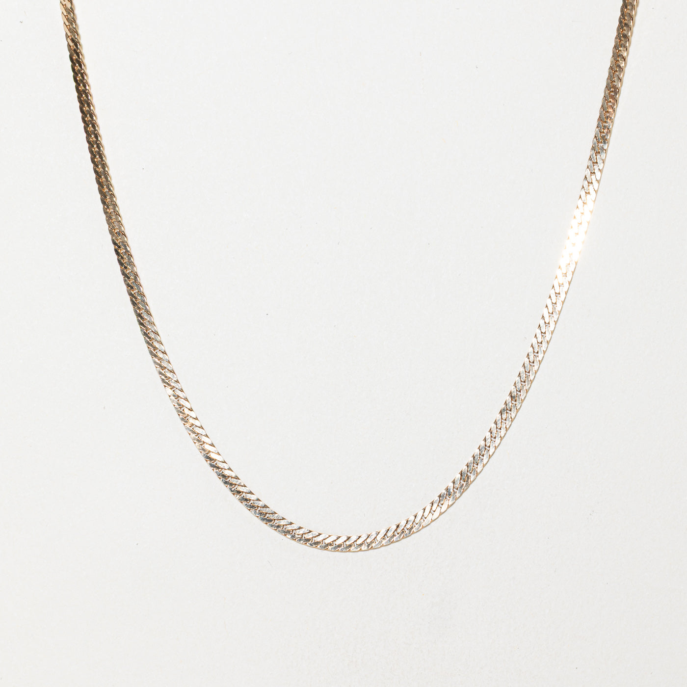 10k Herringbone Chain | 2.40mm | 20"