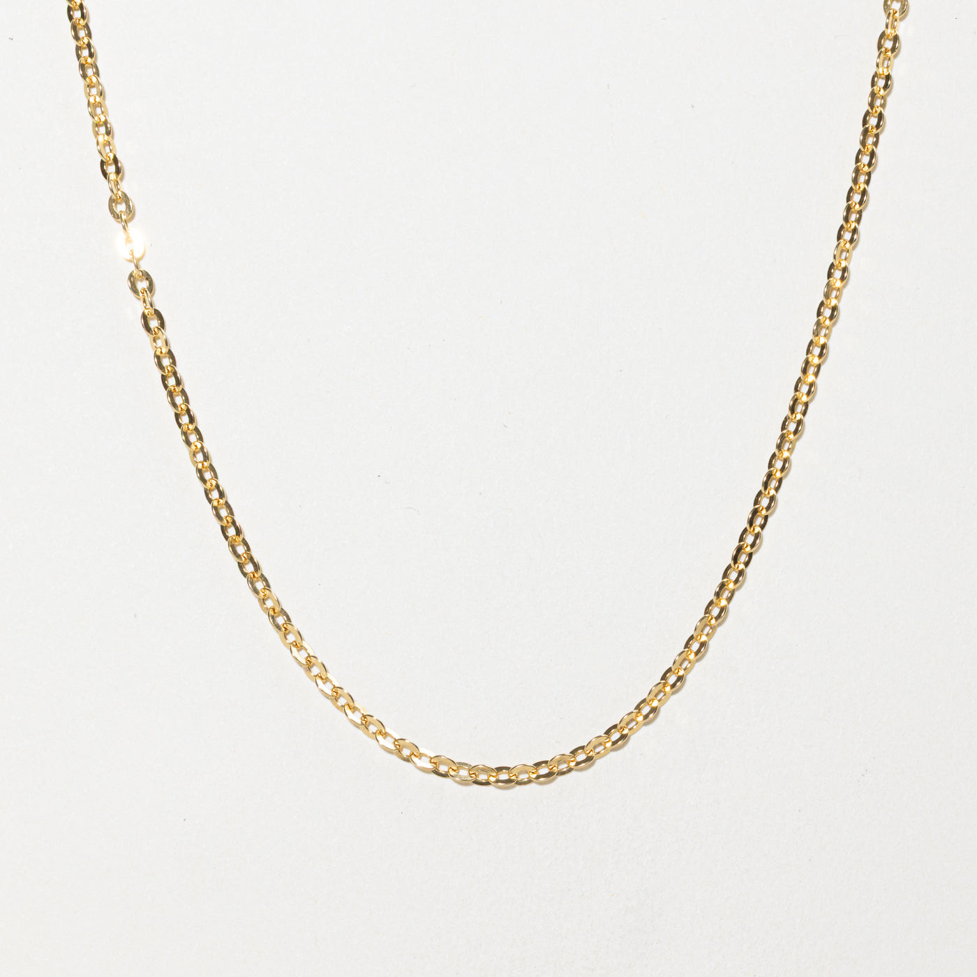 Italian 18k Flat Cable Link Necklace | 2.60mm | 26"
