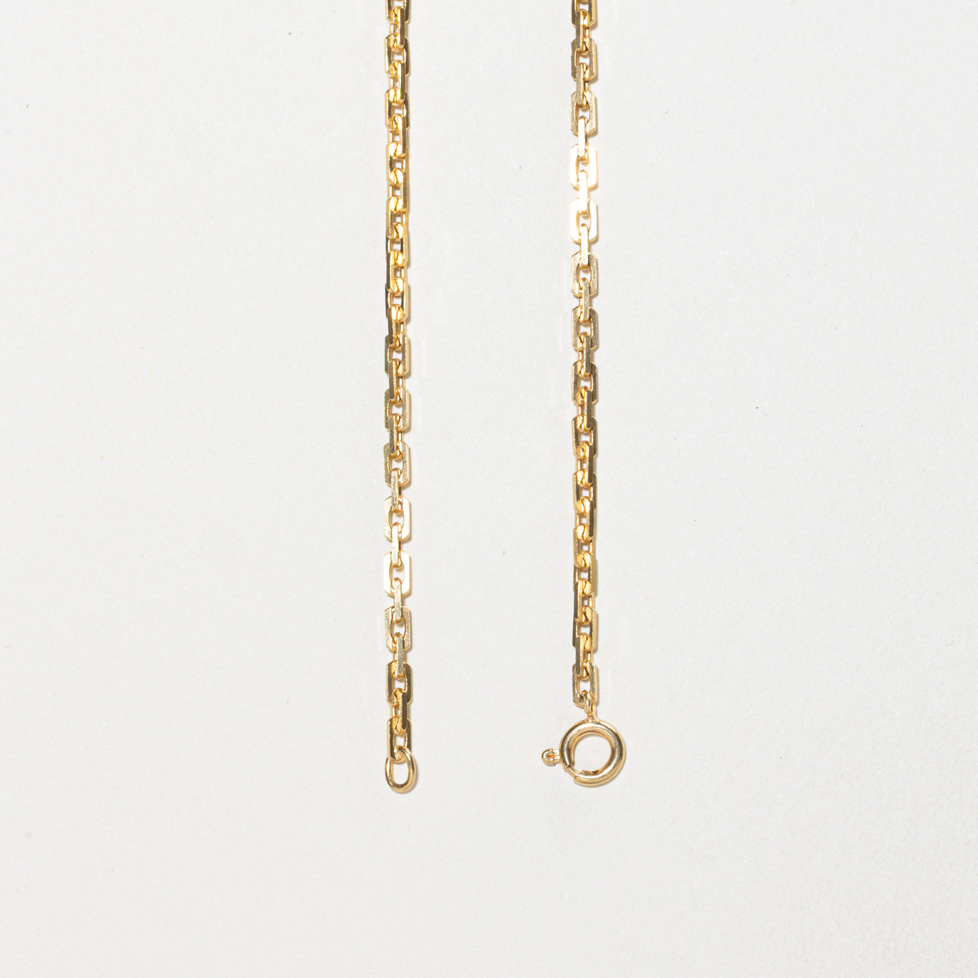 18k Modified Paperclip Chain Necklace | 2.4mm | 17"