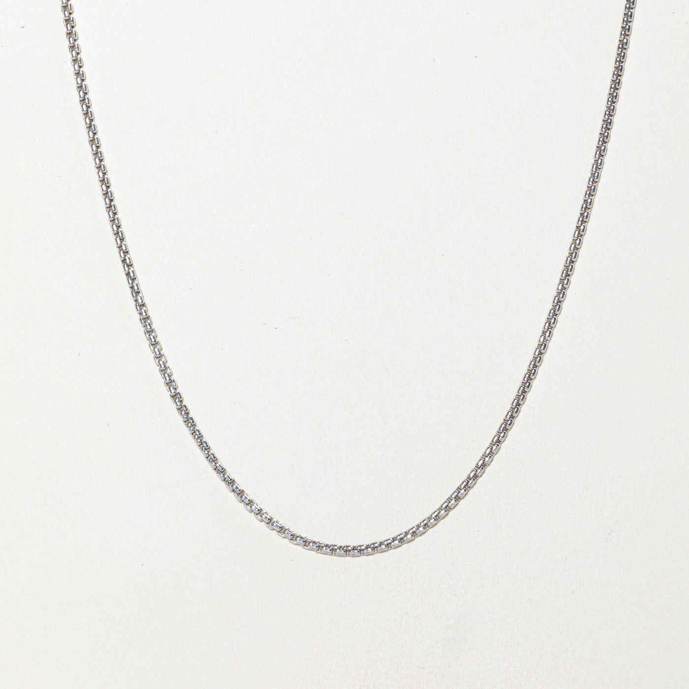 ‘David Yurman’ 18k Curved Box Link Chain | 1.70mm | 18"