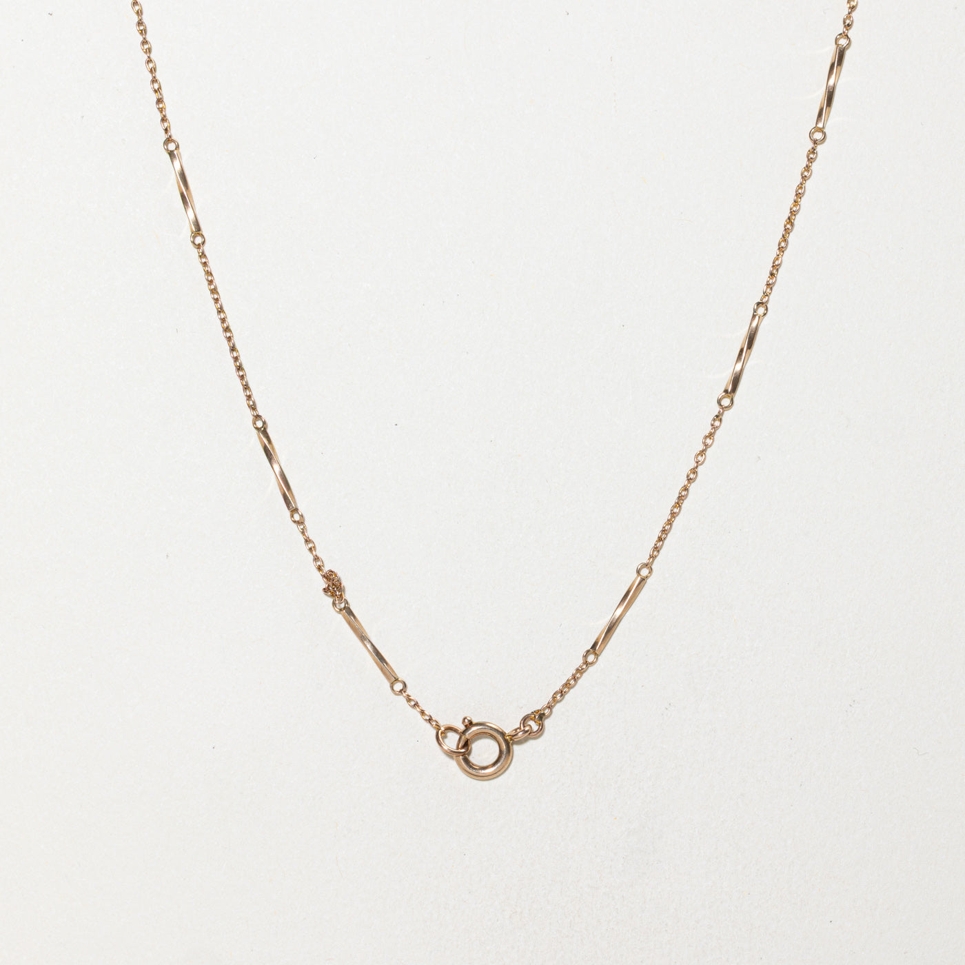 9k Bar Link Chain | 1.25mm | 17"