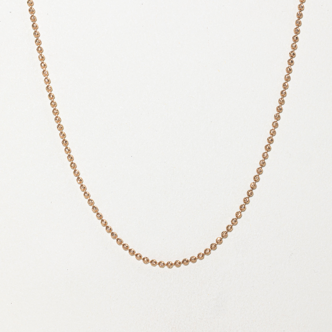 18k Rose Gold Ball Chain | 1.90mm | 15"