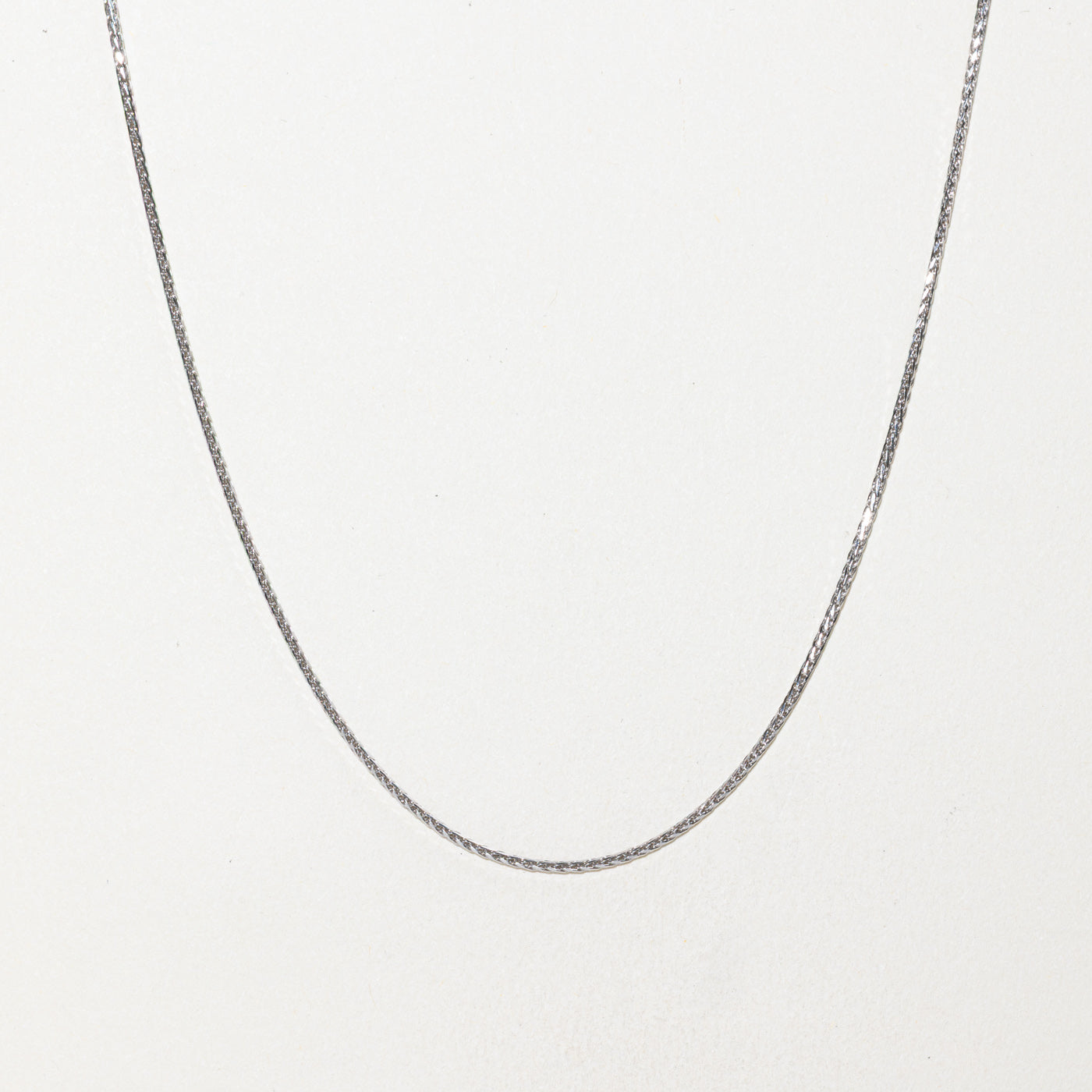 18k White Gold Wheat Chain | 1.10mm | 17"