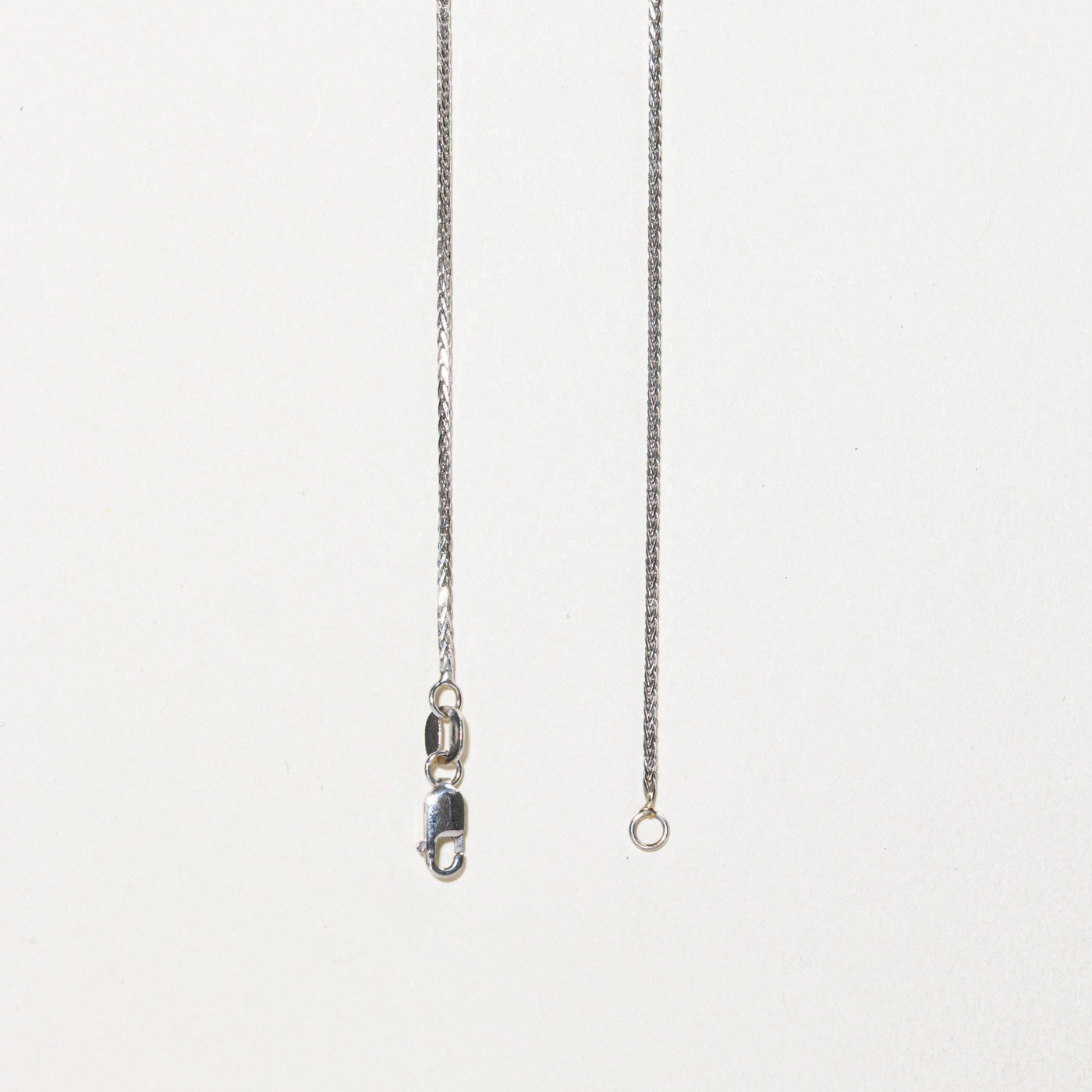 18k White Gold Wheat Chain | 1.10mm | 17"