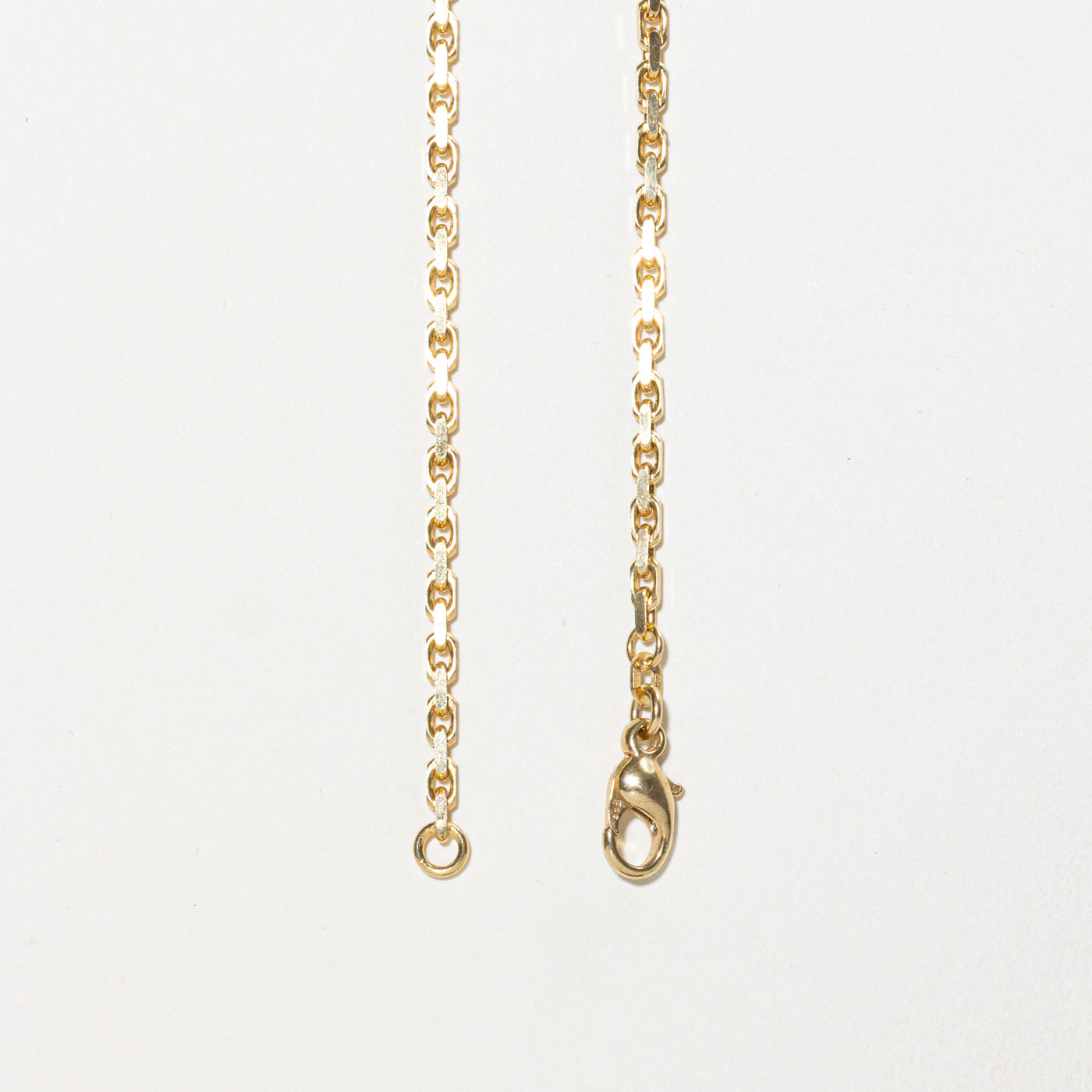 14k Flattened Edge Cable Link Chain | 2.50mm | 18"