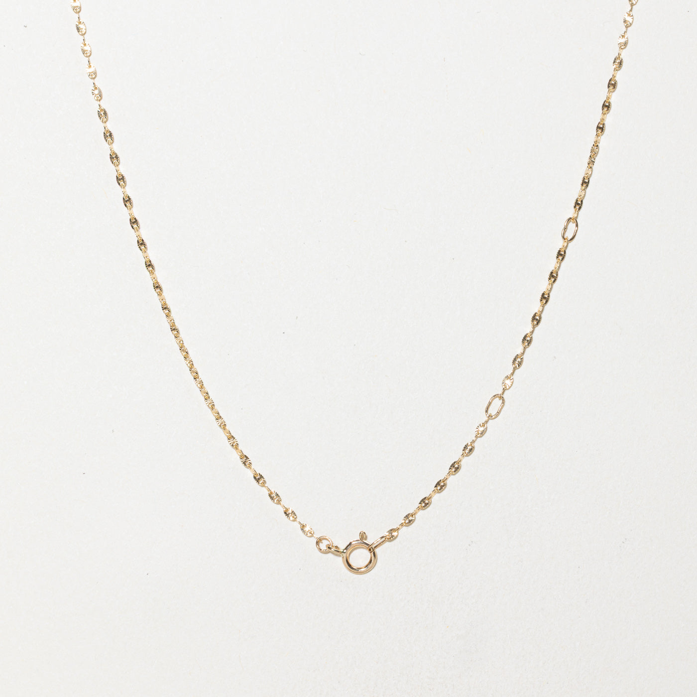 14k Diamond Cut Anchor Chain | 1.30mm | 17"