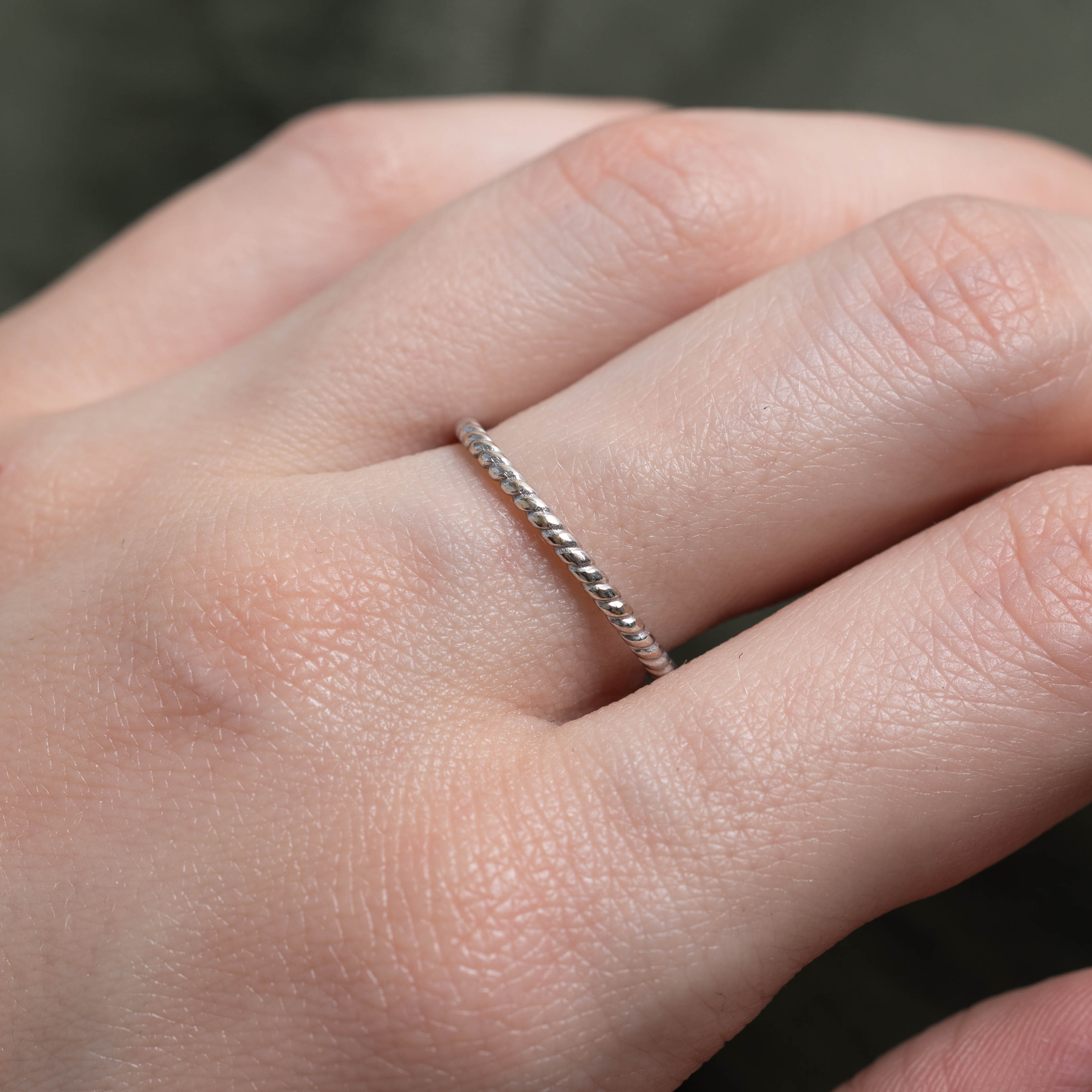 Italian White Gold Rope Band | 1.60mm | SZ 7.25