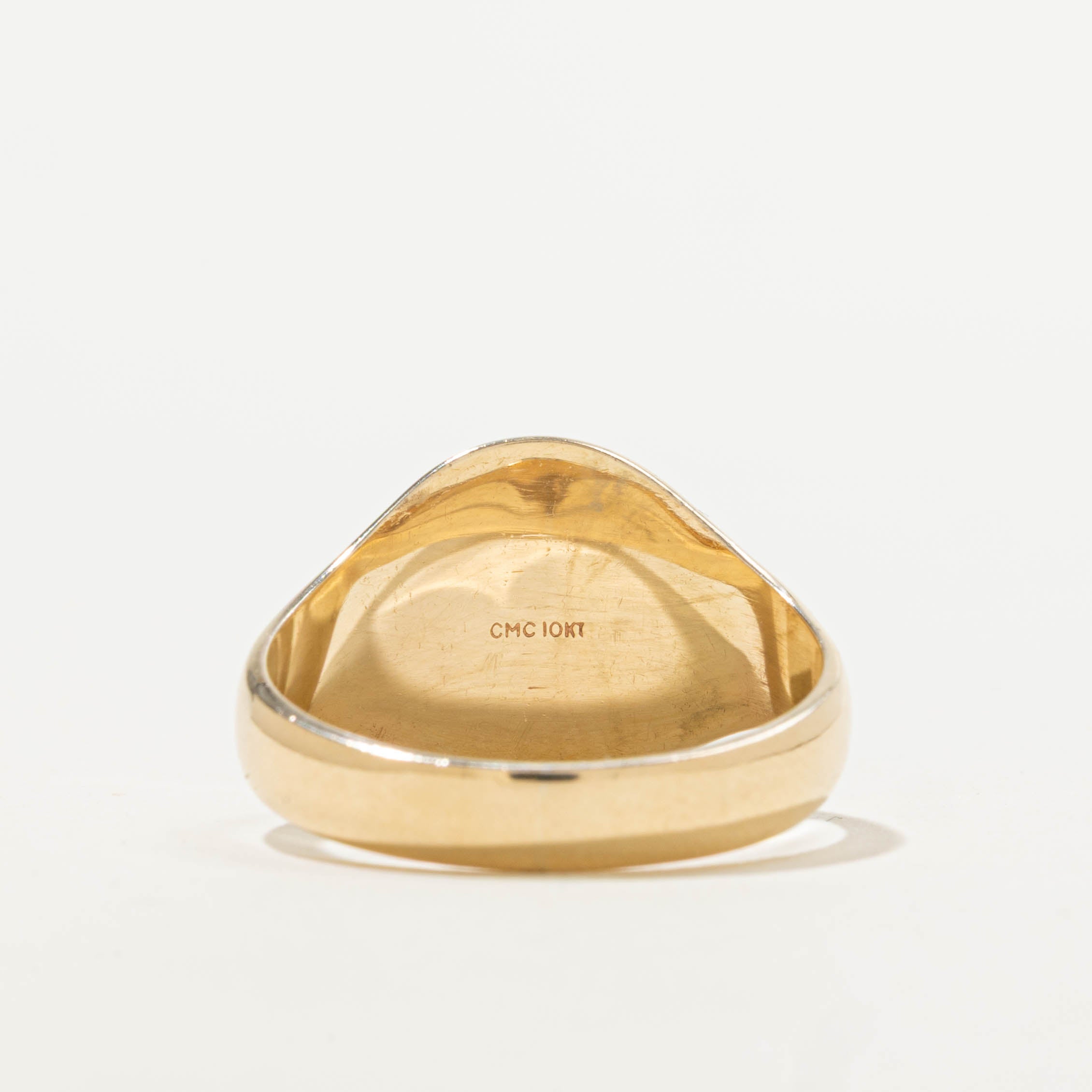10k “JK” Initialized Signet Ring | SZ 10