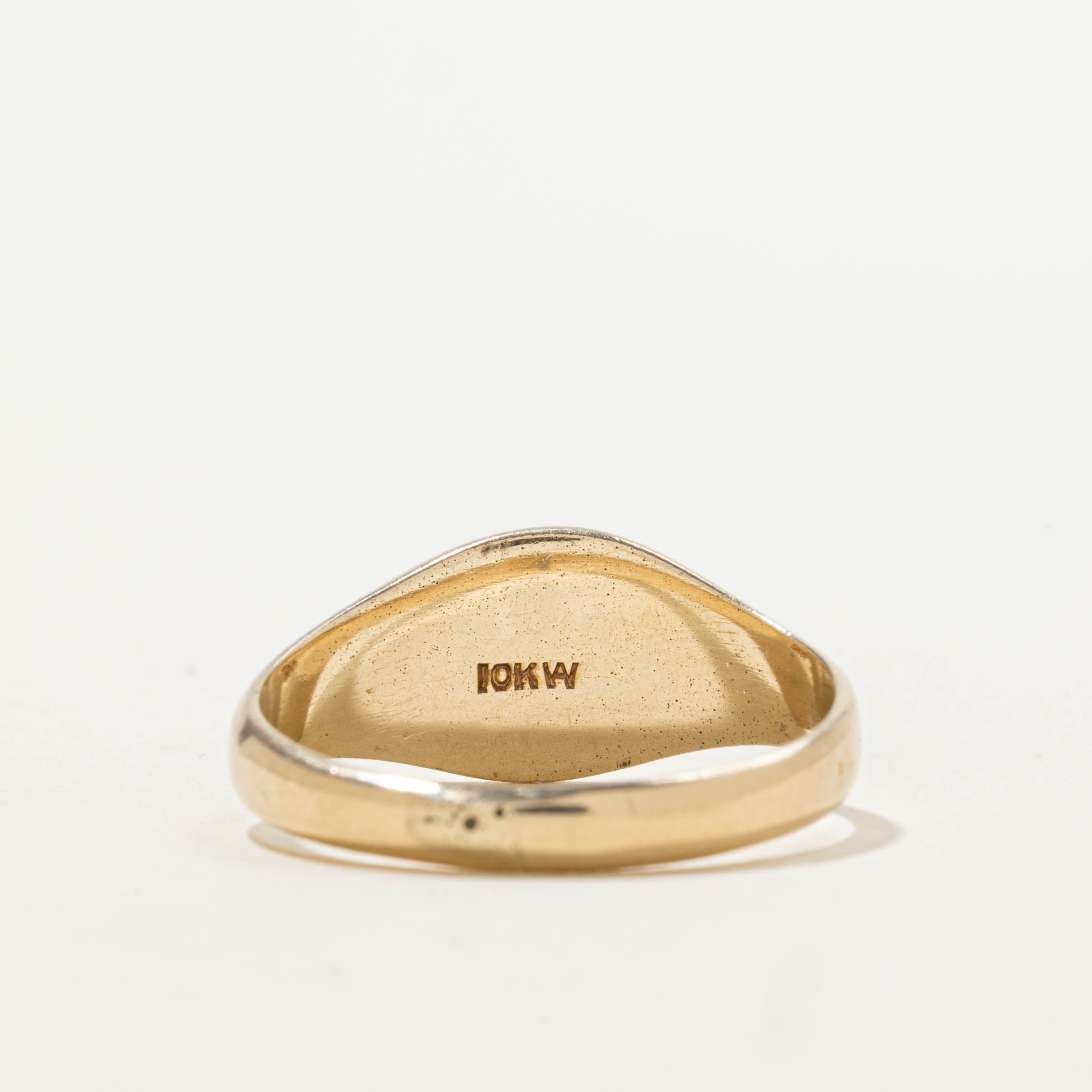 10k Yellow Gold Initialized Signet Ring | SZ 9