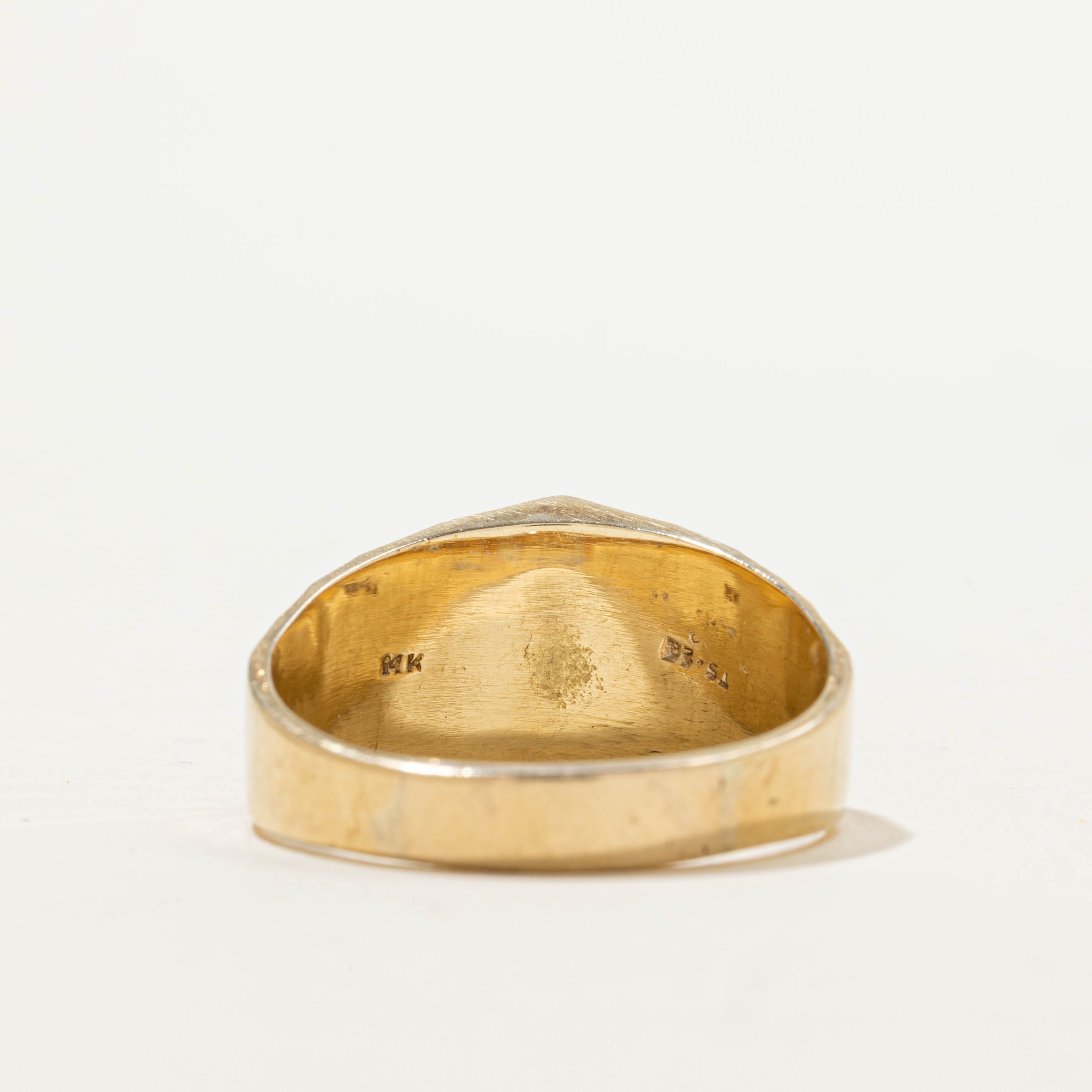 14k Textured Dome Ring | SZ 11.5