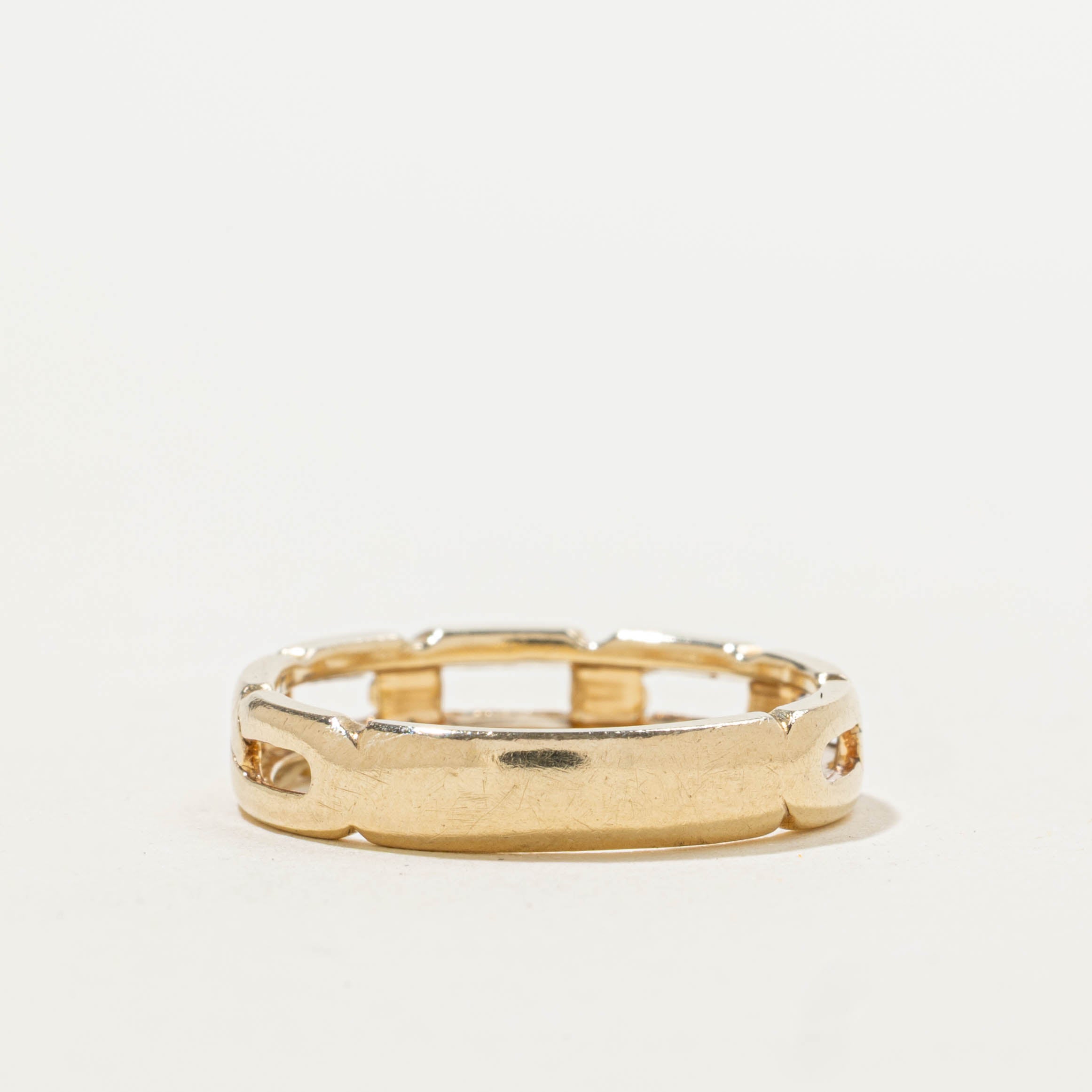 14k Yellow Gold Chain Ring | 4.40mm | SZ 6.5