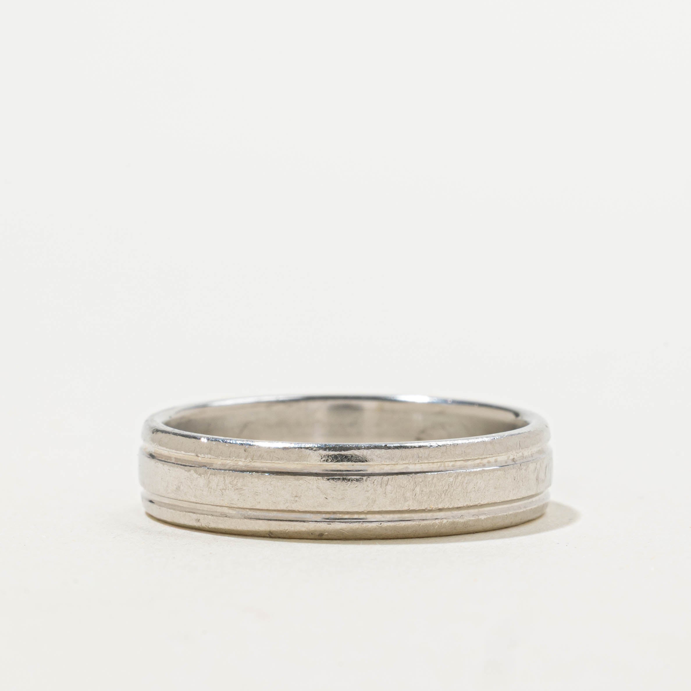 950 Platinum Grooved Band | 5.00mm | SZ 9.25