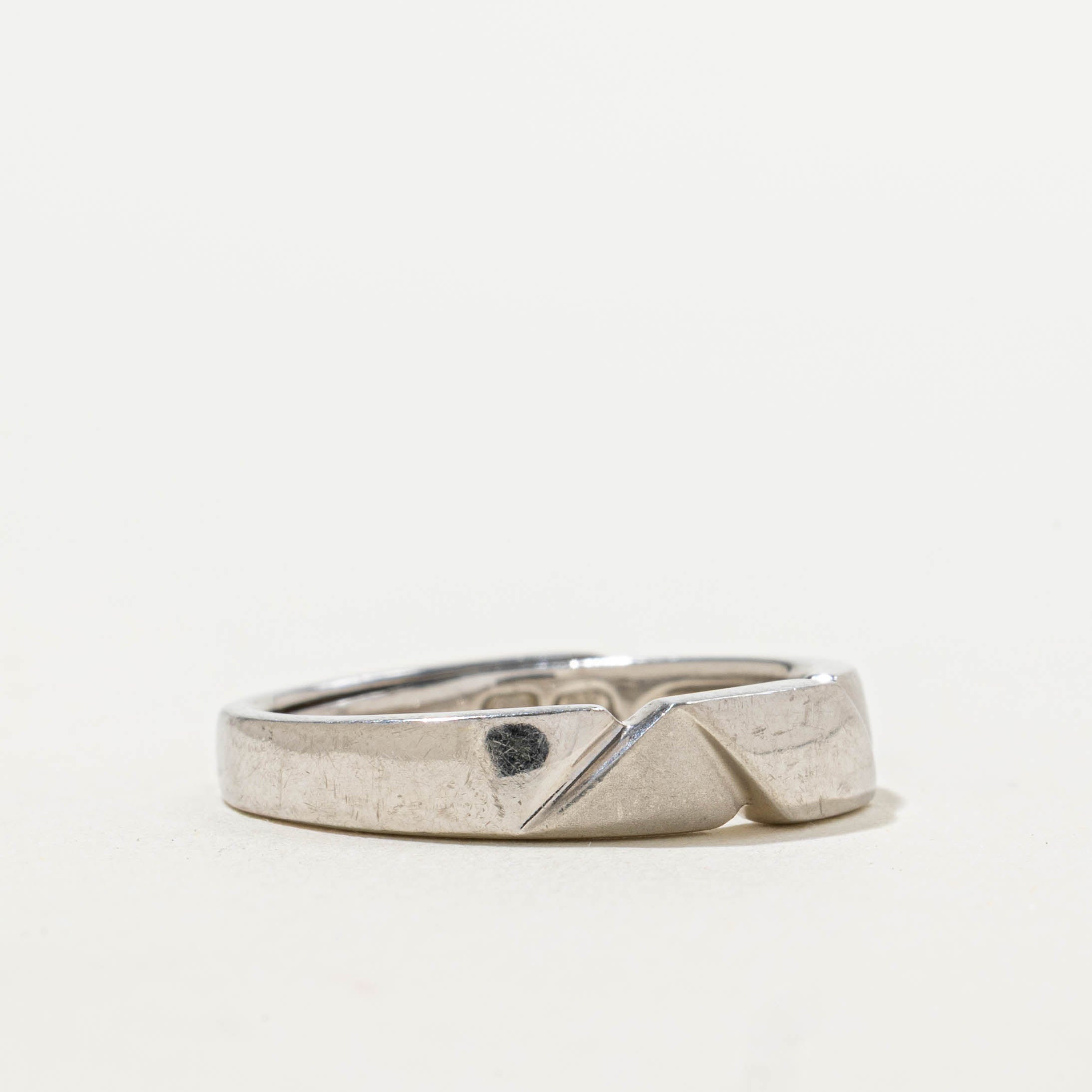 950 Platinum Geometric Dome Ring | SZ 6.5