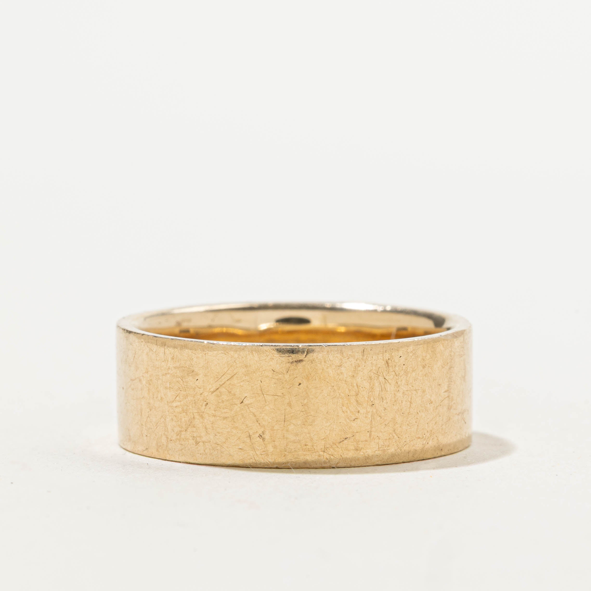 10k Yellow Gold Plain Band | 7.5mm | SZ 9.25