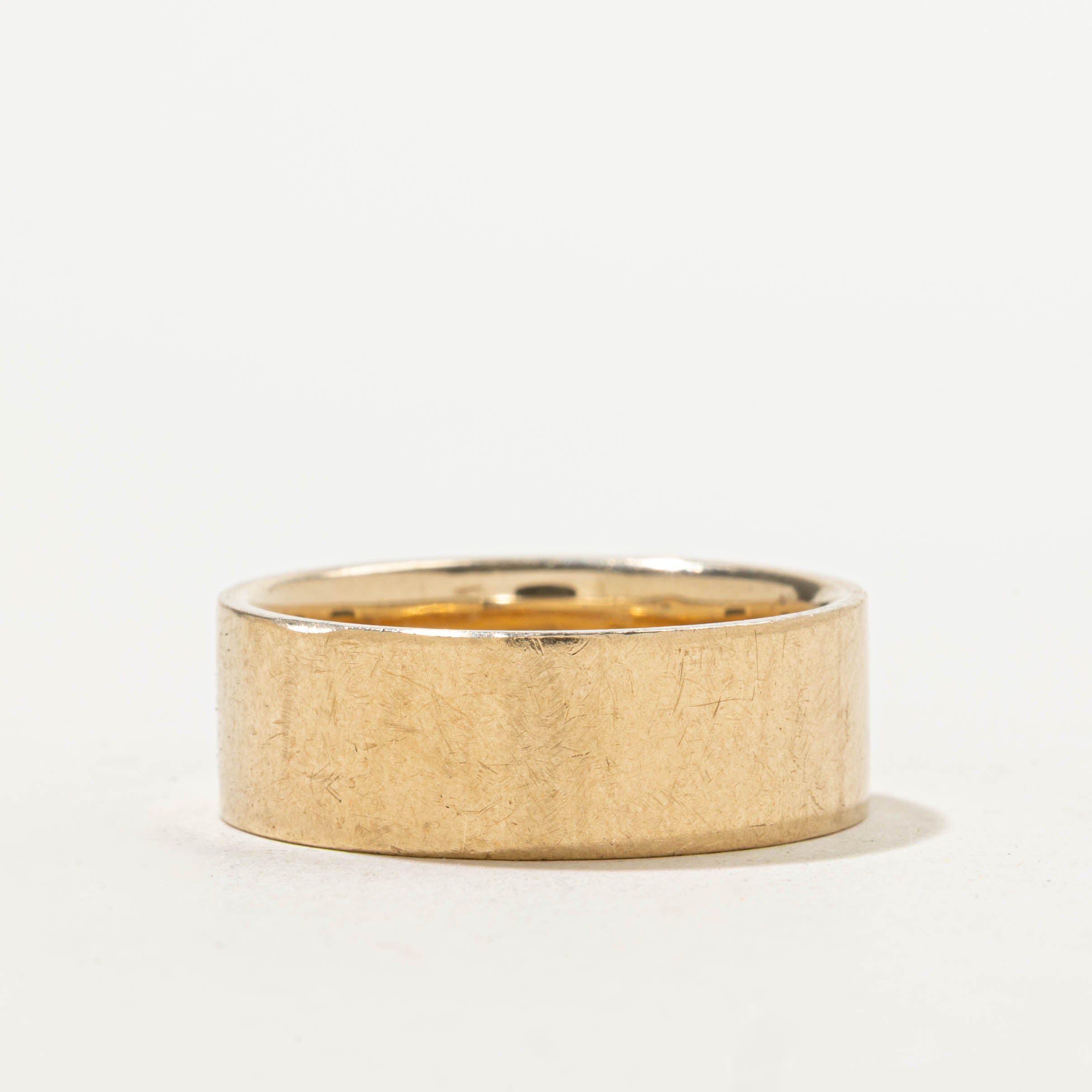 10k Yellow Gold Plain Band | 7.5mm | SZ 9.25