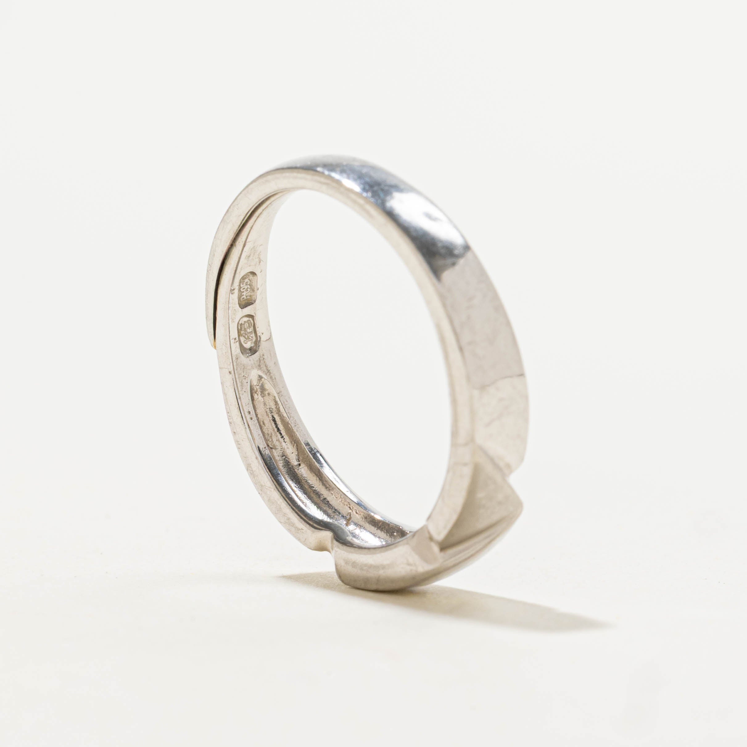 950 Platinum Geometric Dome Ring | SZ 6.5